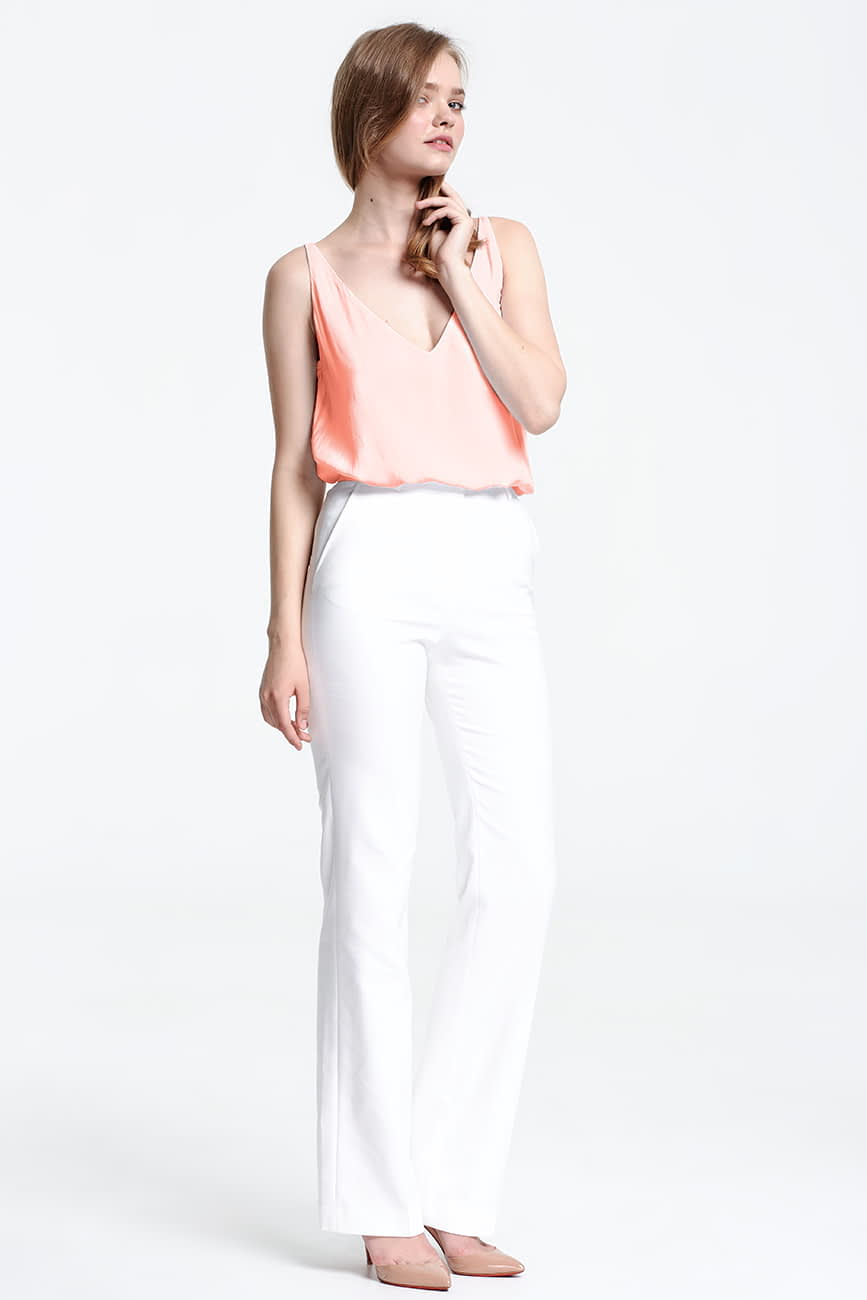 Peach top with a low neckline , photo 5