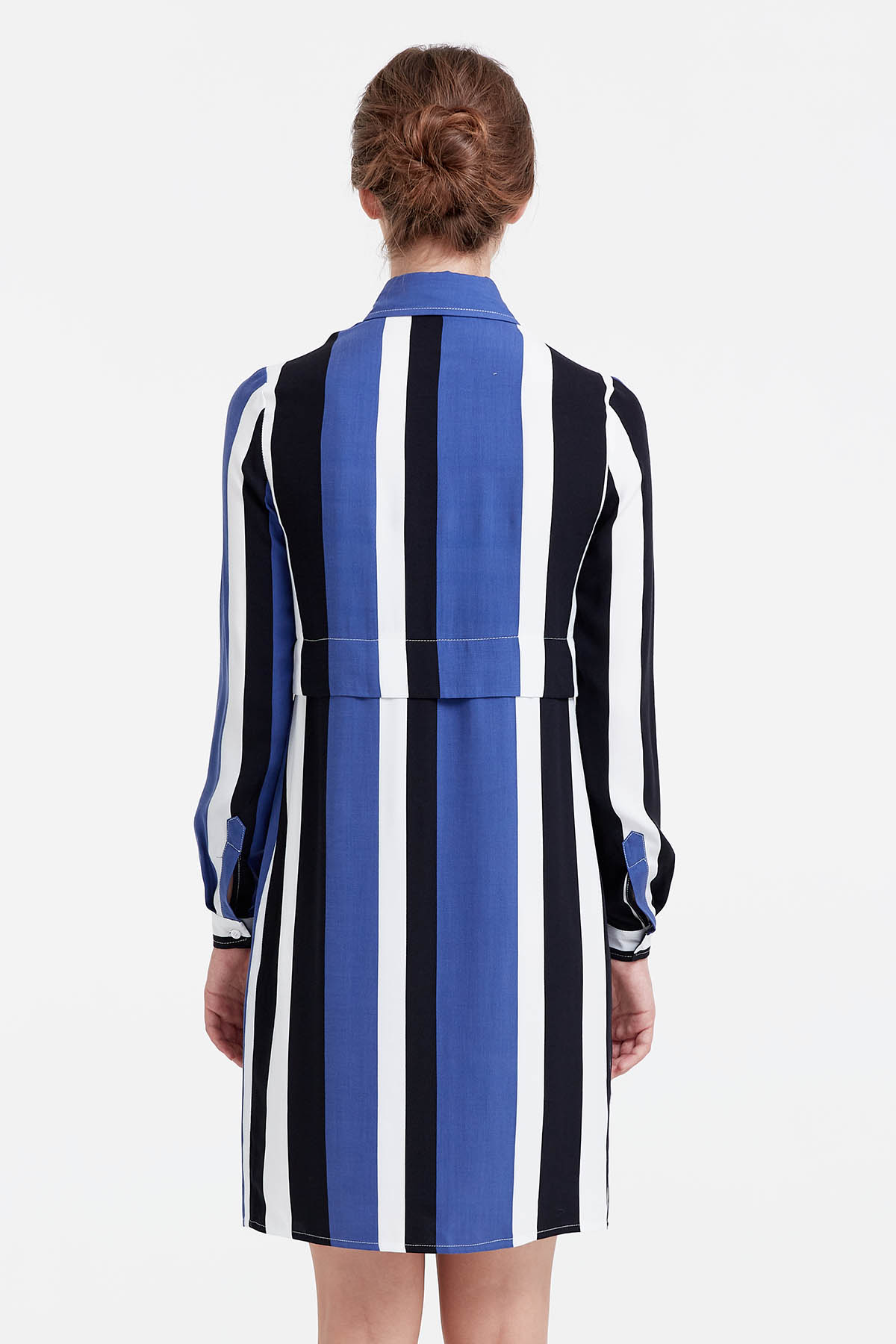 Shirt dress with black and blue stripes , photo 5