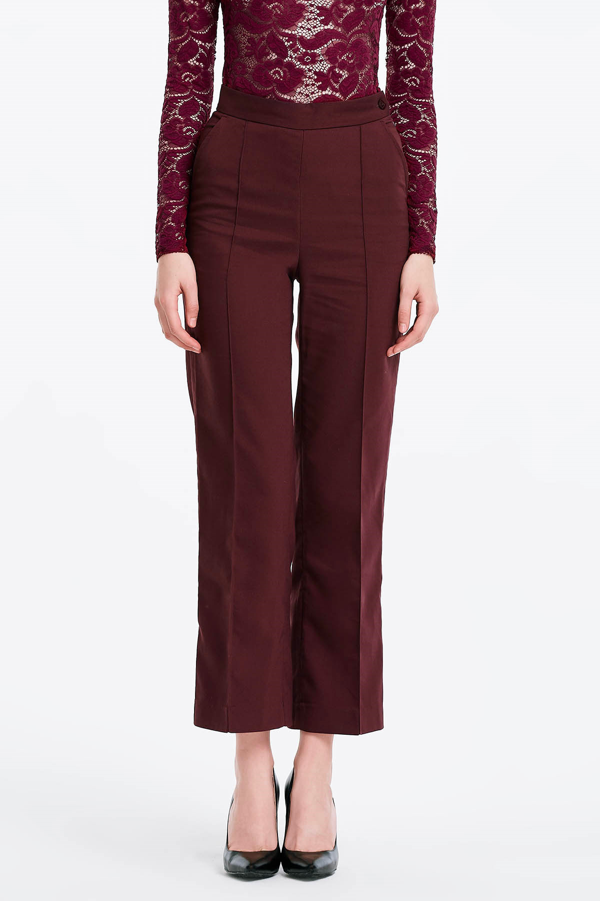 Burgundy trousers , photo 1