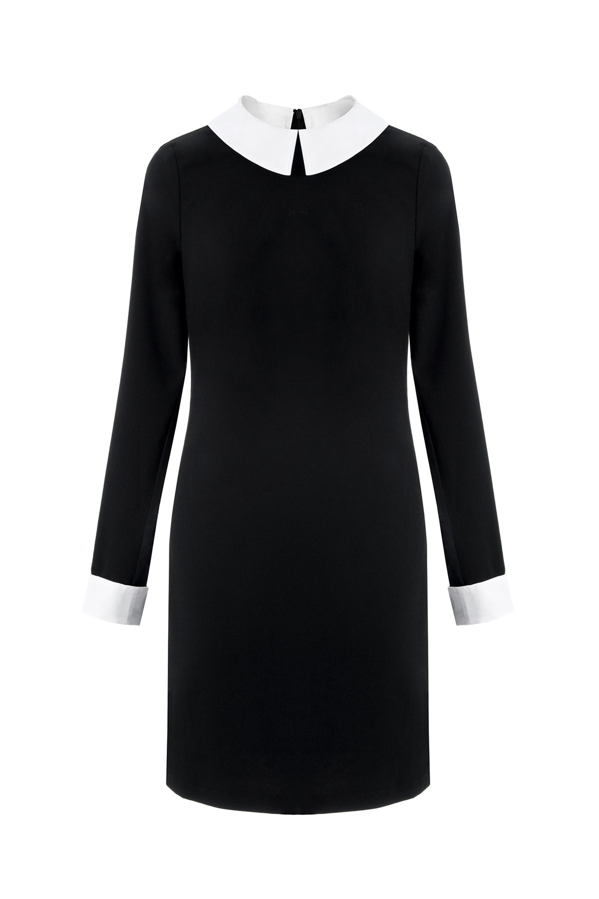 Black dress with a white collar, photo 6