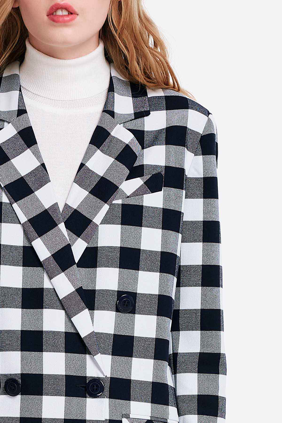 Double-breasted checked jacket , photo 6