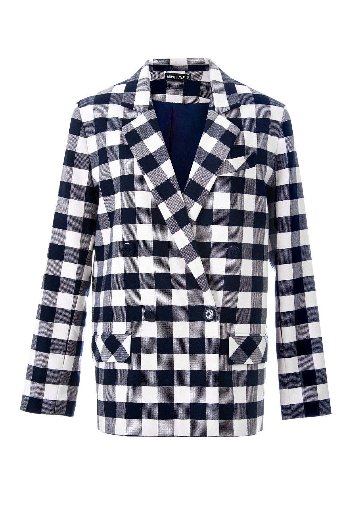 Double-breasted checked jacket , photo 7