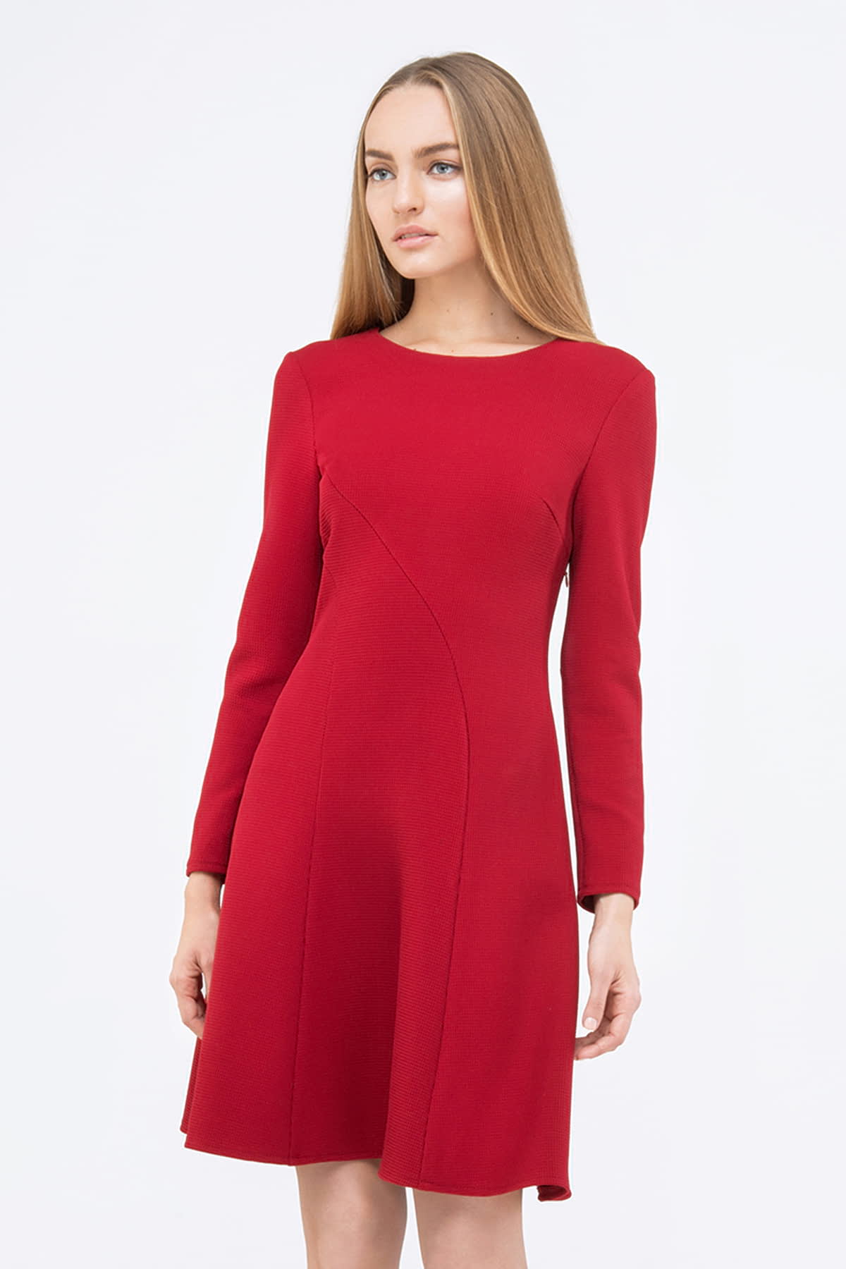 Red A-line dress , photo 1