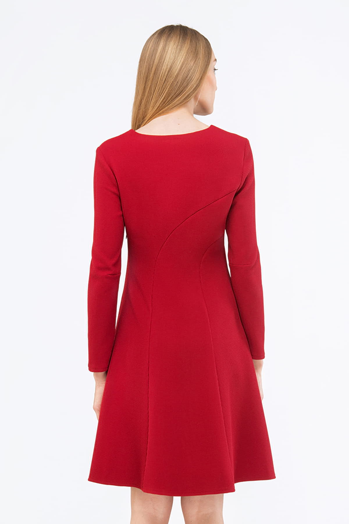 Red A-line dress , photo 2