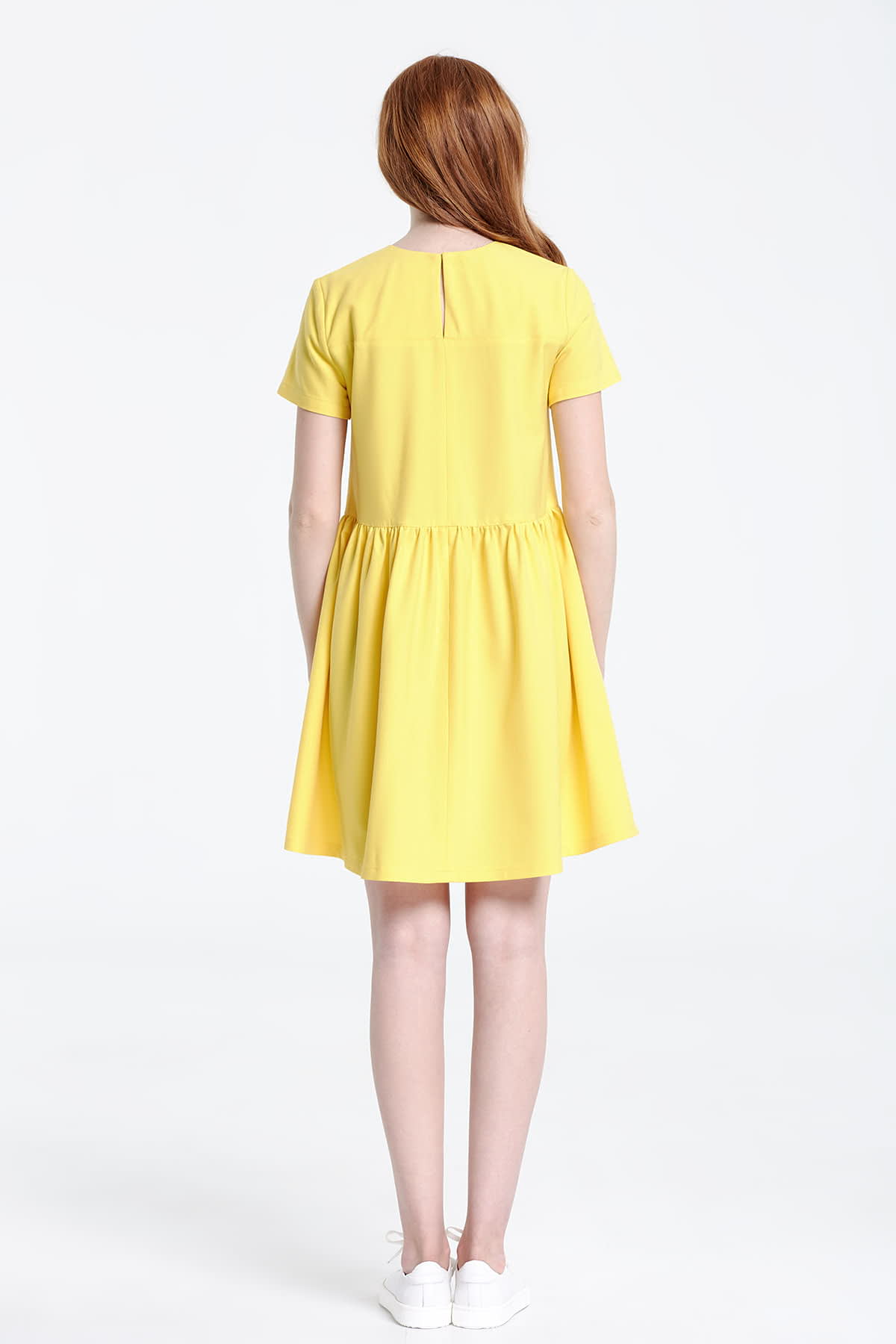 Жовта вільна сукня , фото 3