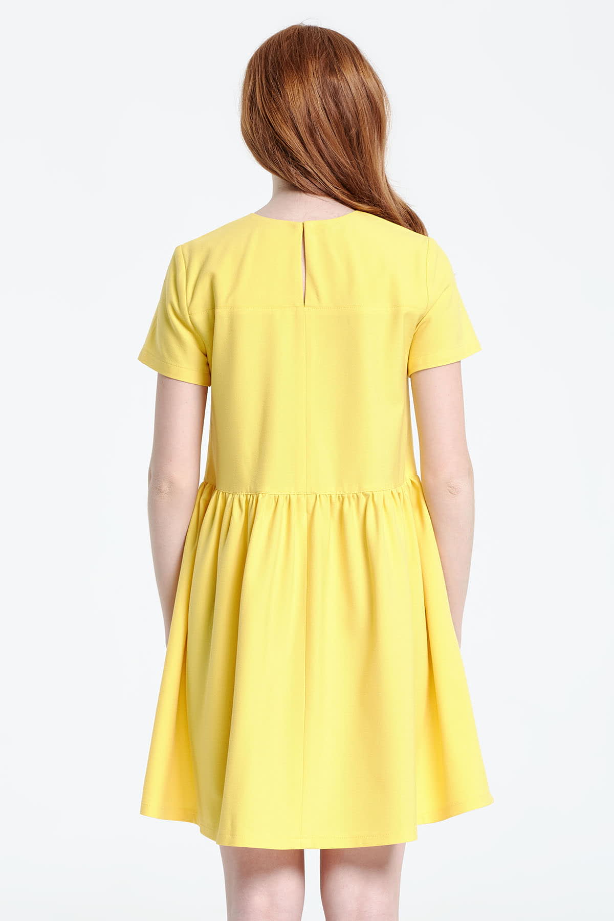 Жовта вільна сукня , фото 4
