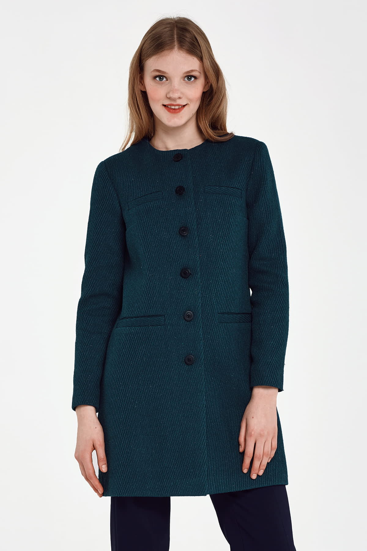Long green jacket with lurex, photo 3