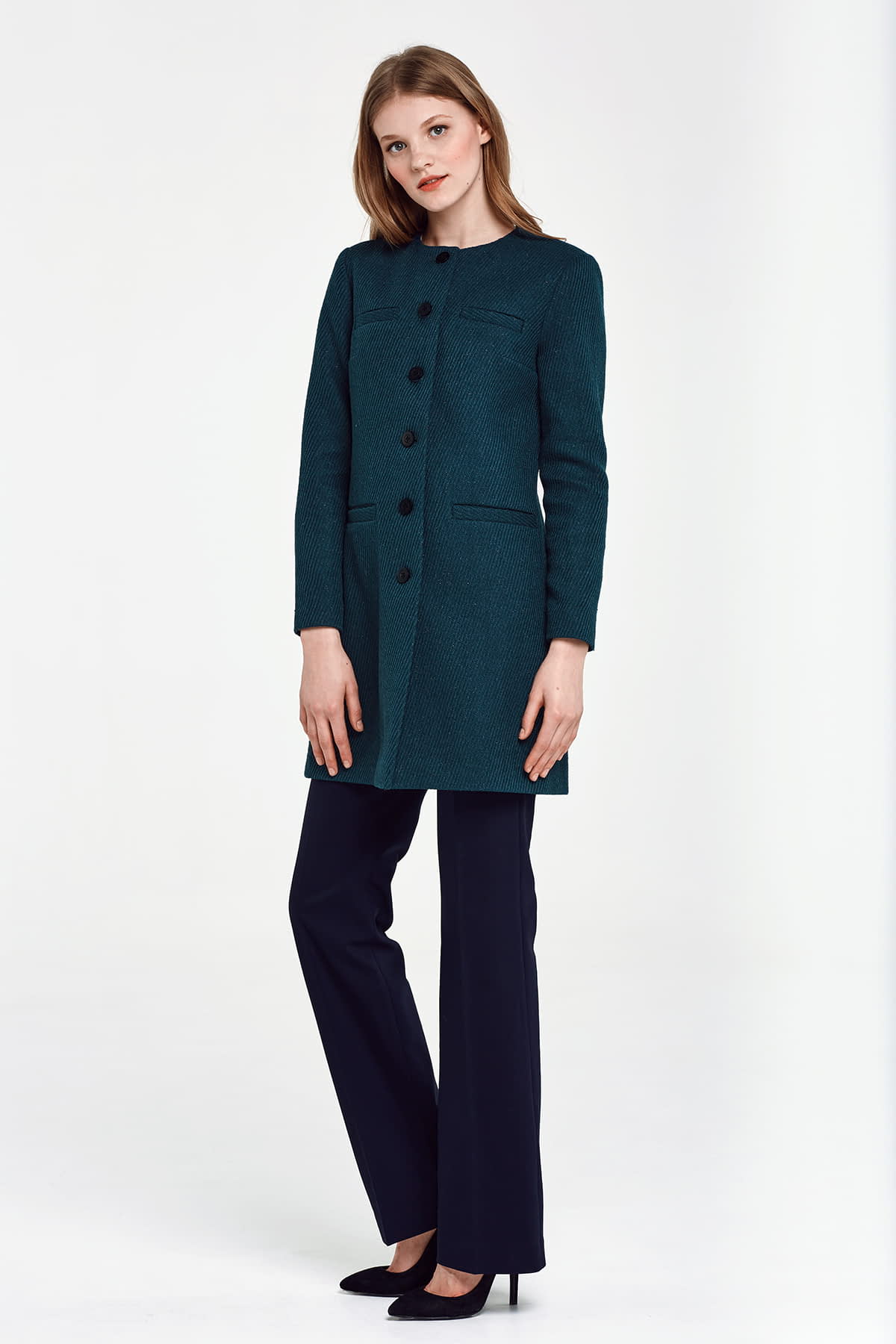 Long green jacket with lurex, photo 4