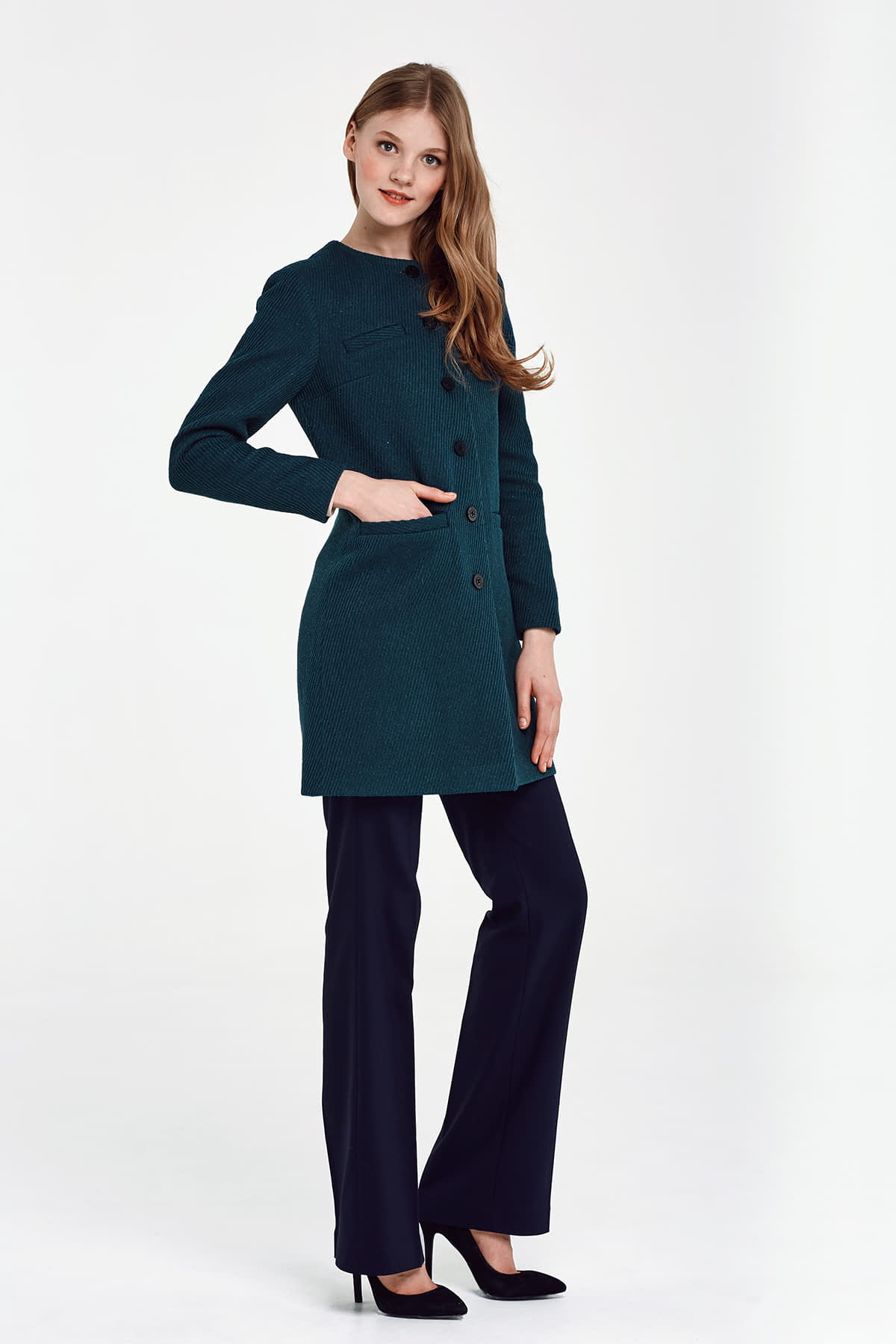 Long green jacket with lurex, photo 6