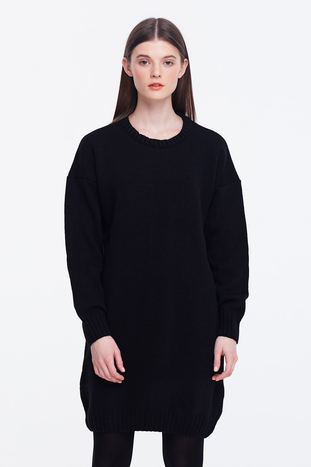 Loose-fitting black knit dress , photo 5