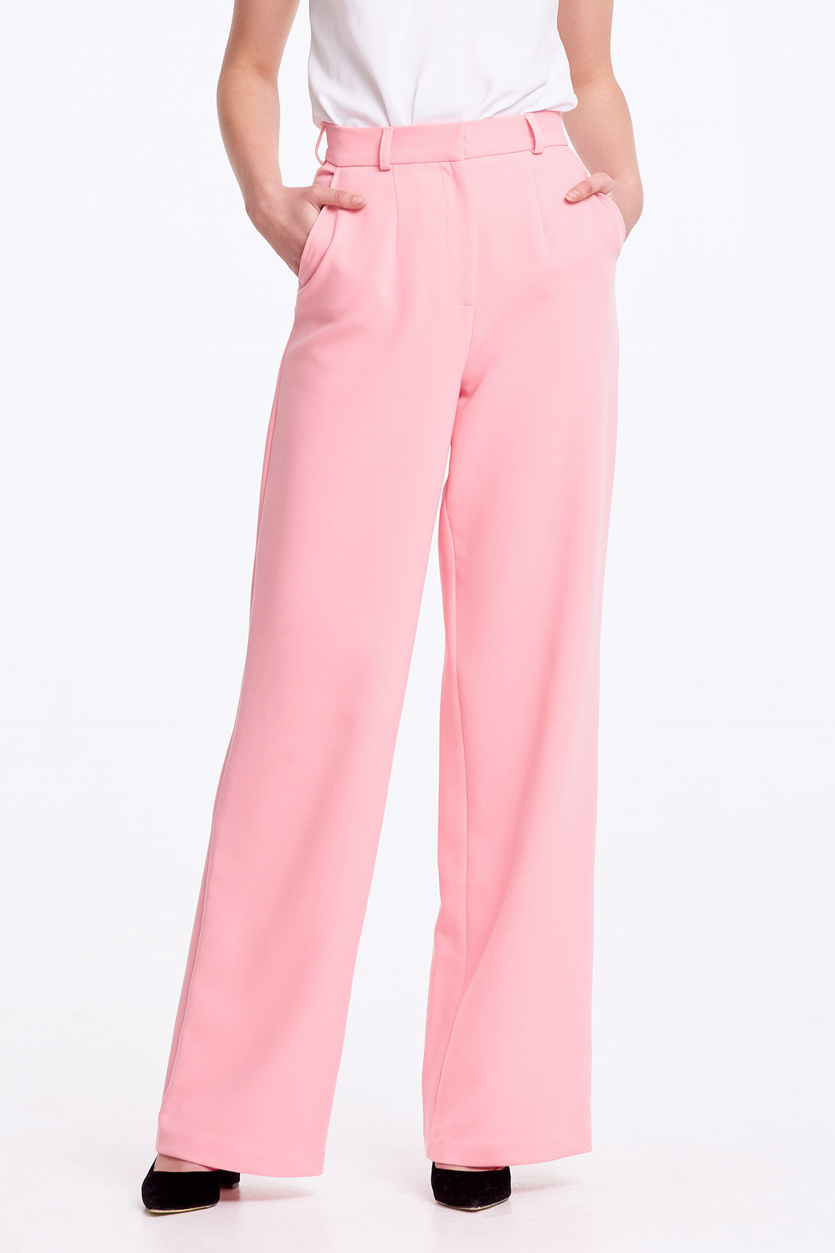Wide leg pink trousers , photo 1