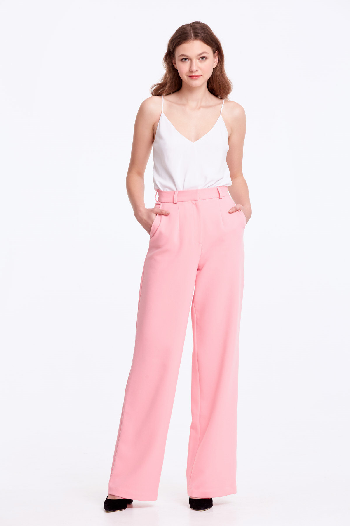 Wide leg pink trousers , photo 2
