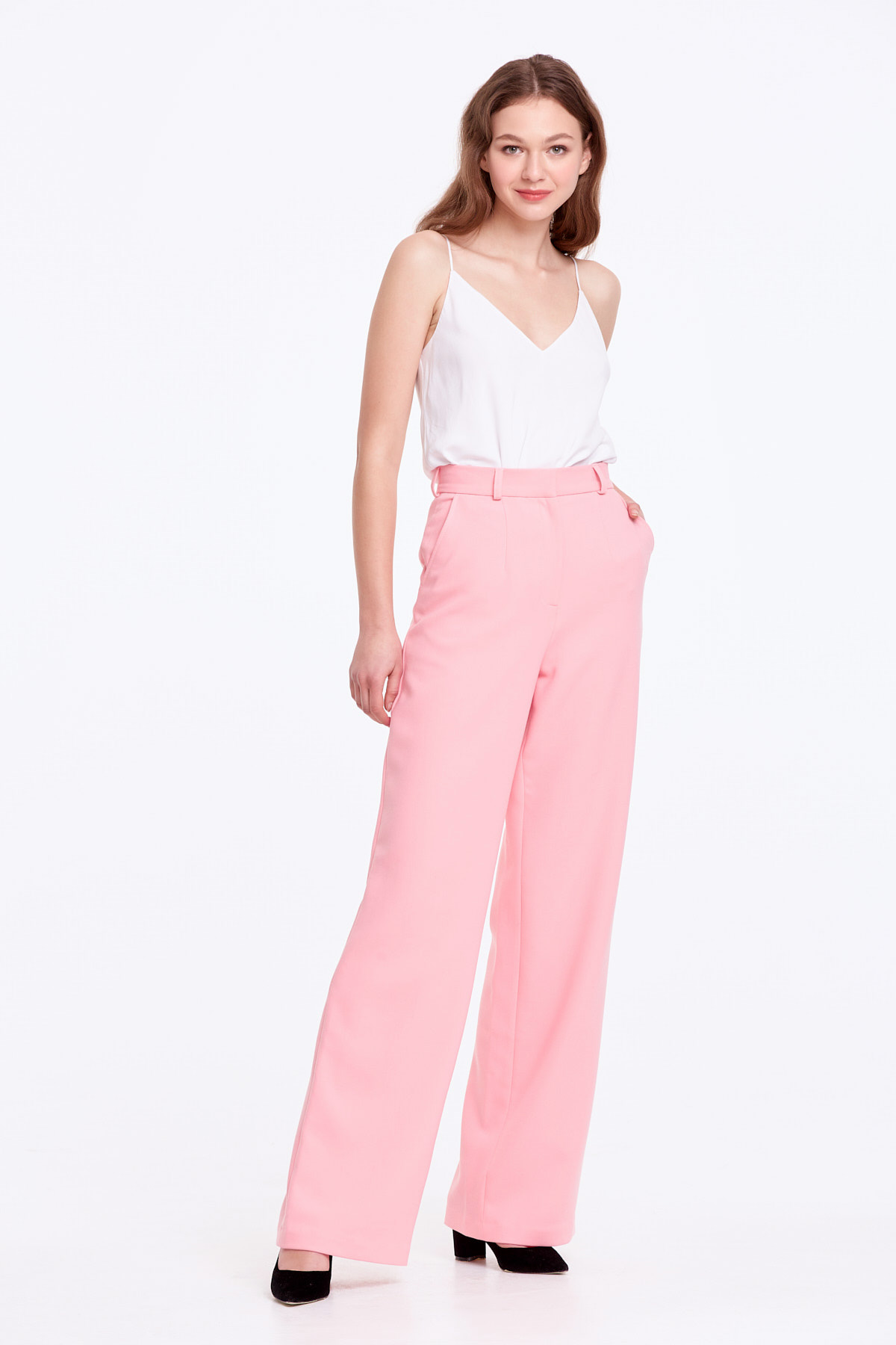 Wide leg pink trousers , photo 6