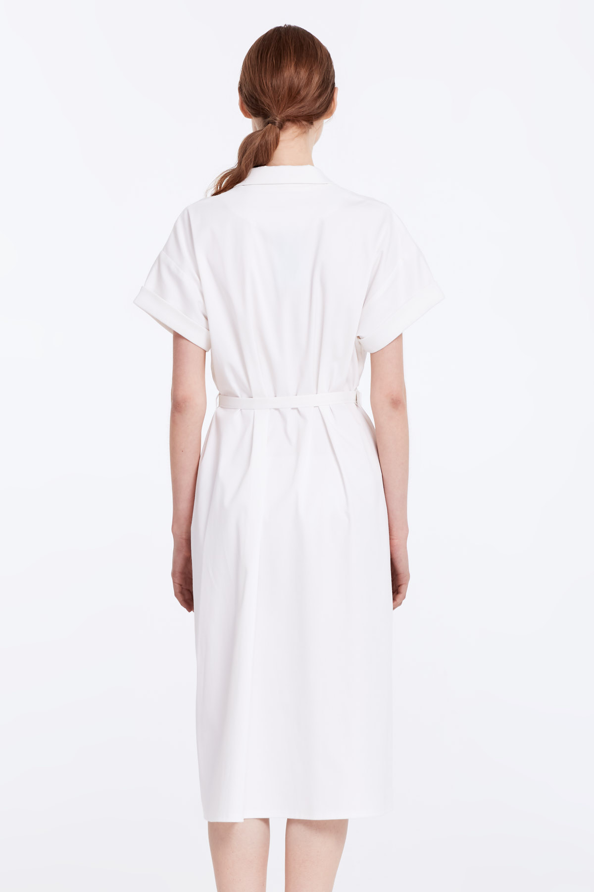Біла сукня на ґудзиках з поясом , фото 5