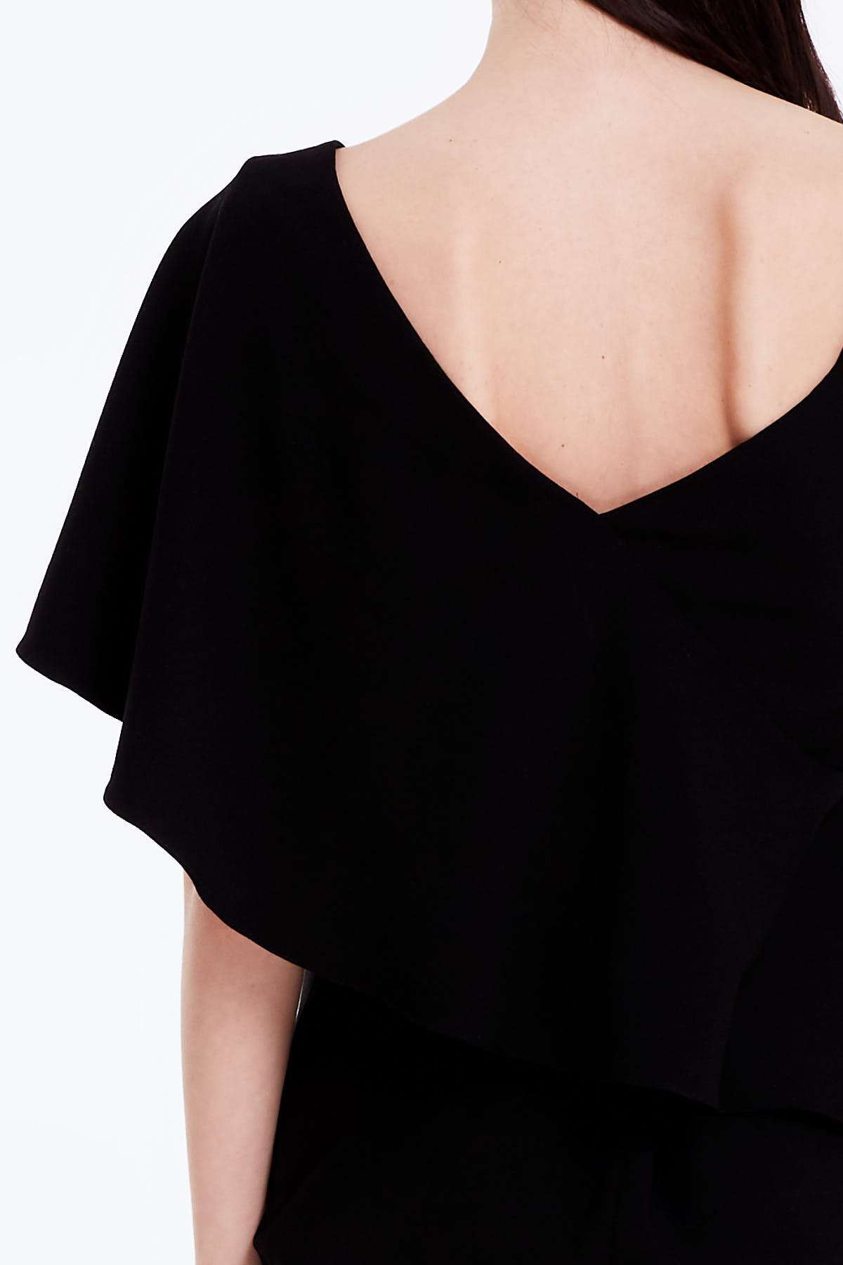 Чорна сукня на одне плече з воланом , фото 6