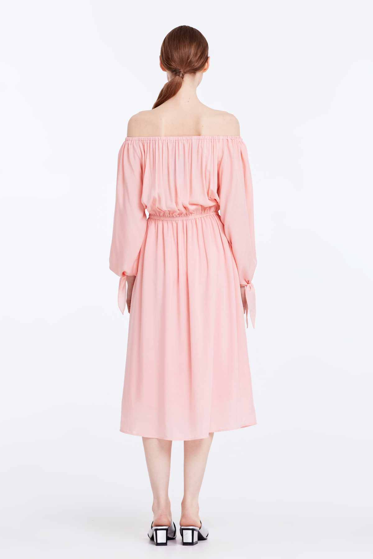 Off-shoulder powder pink dress, photo 7