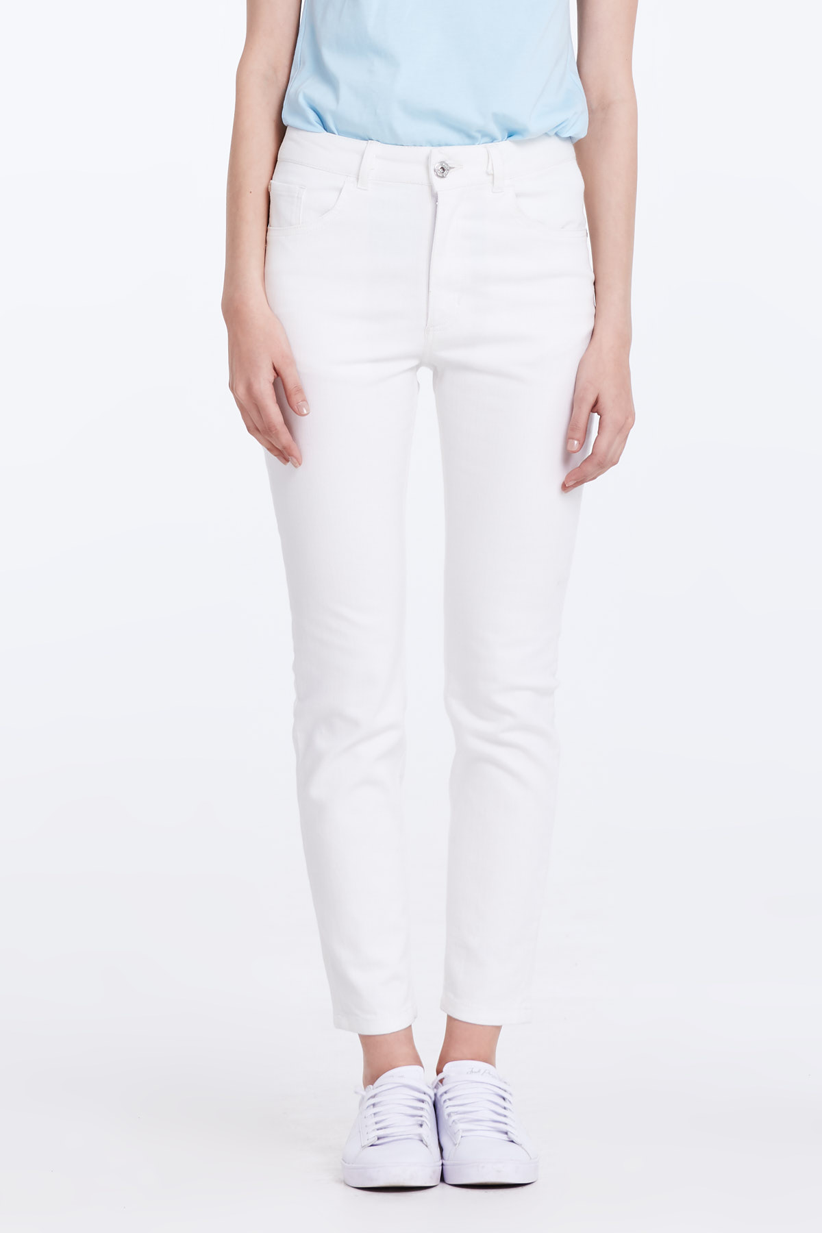 Білі вузькі джинси, фото 1