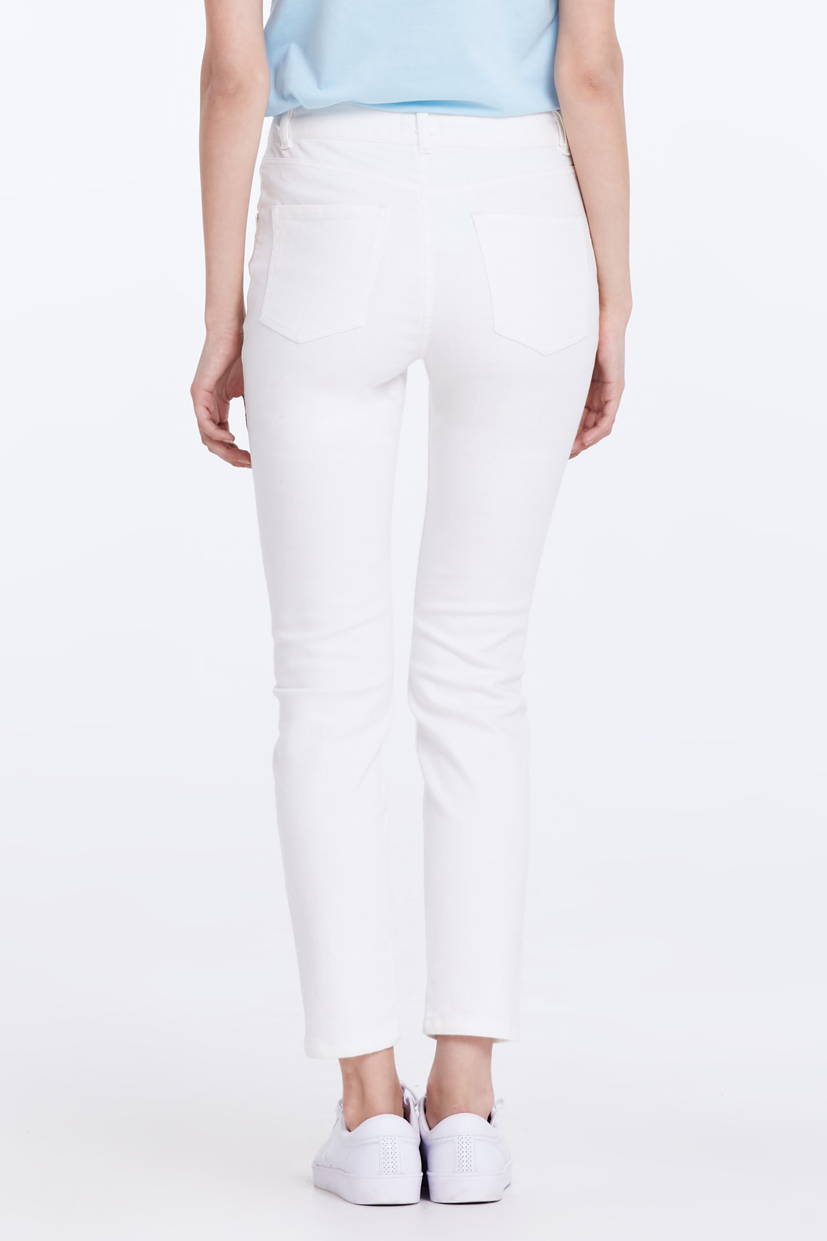 Білі вузькі джинси, фото 5