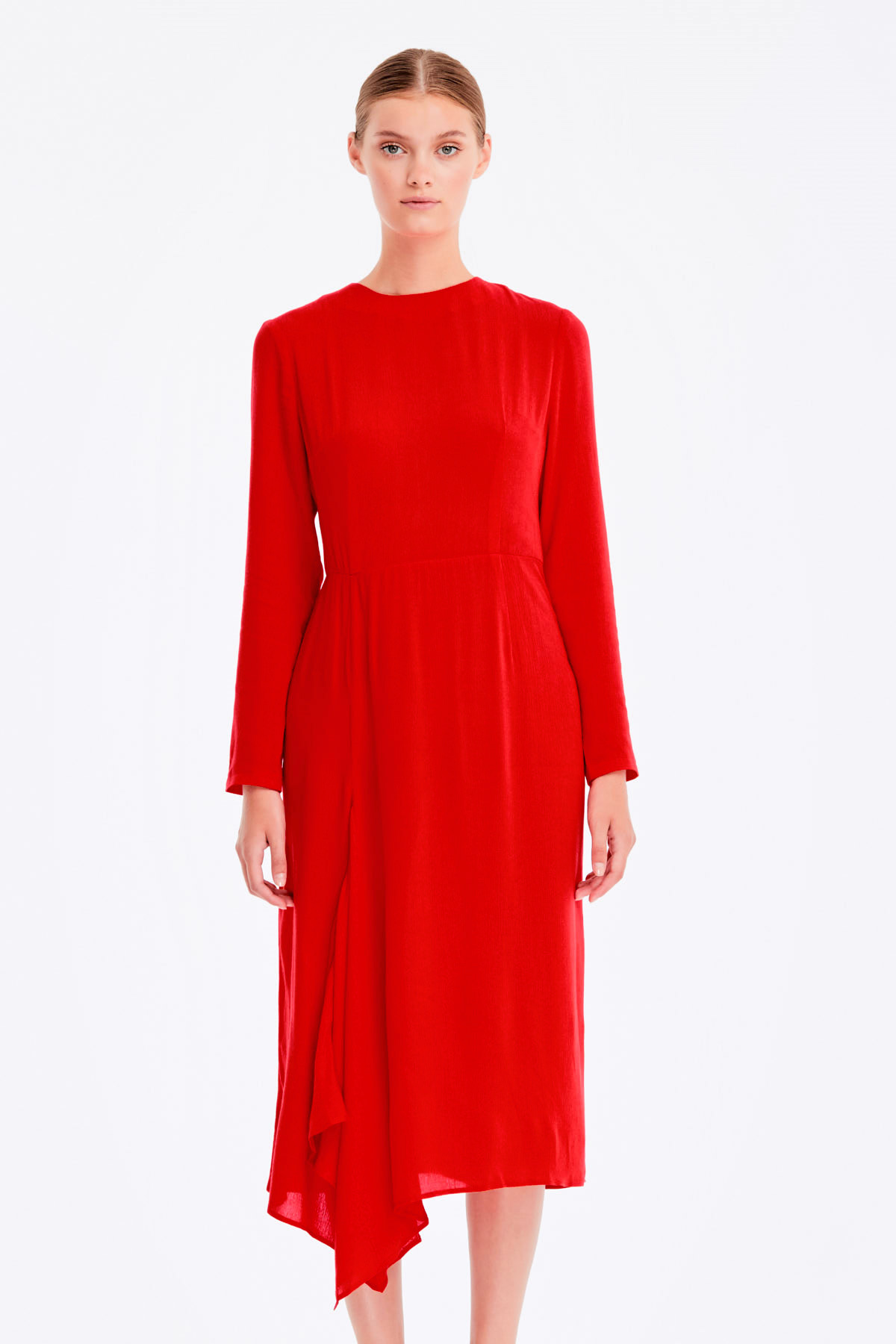 Midi red dress , photo 2
