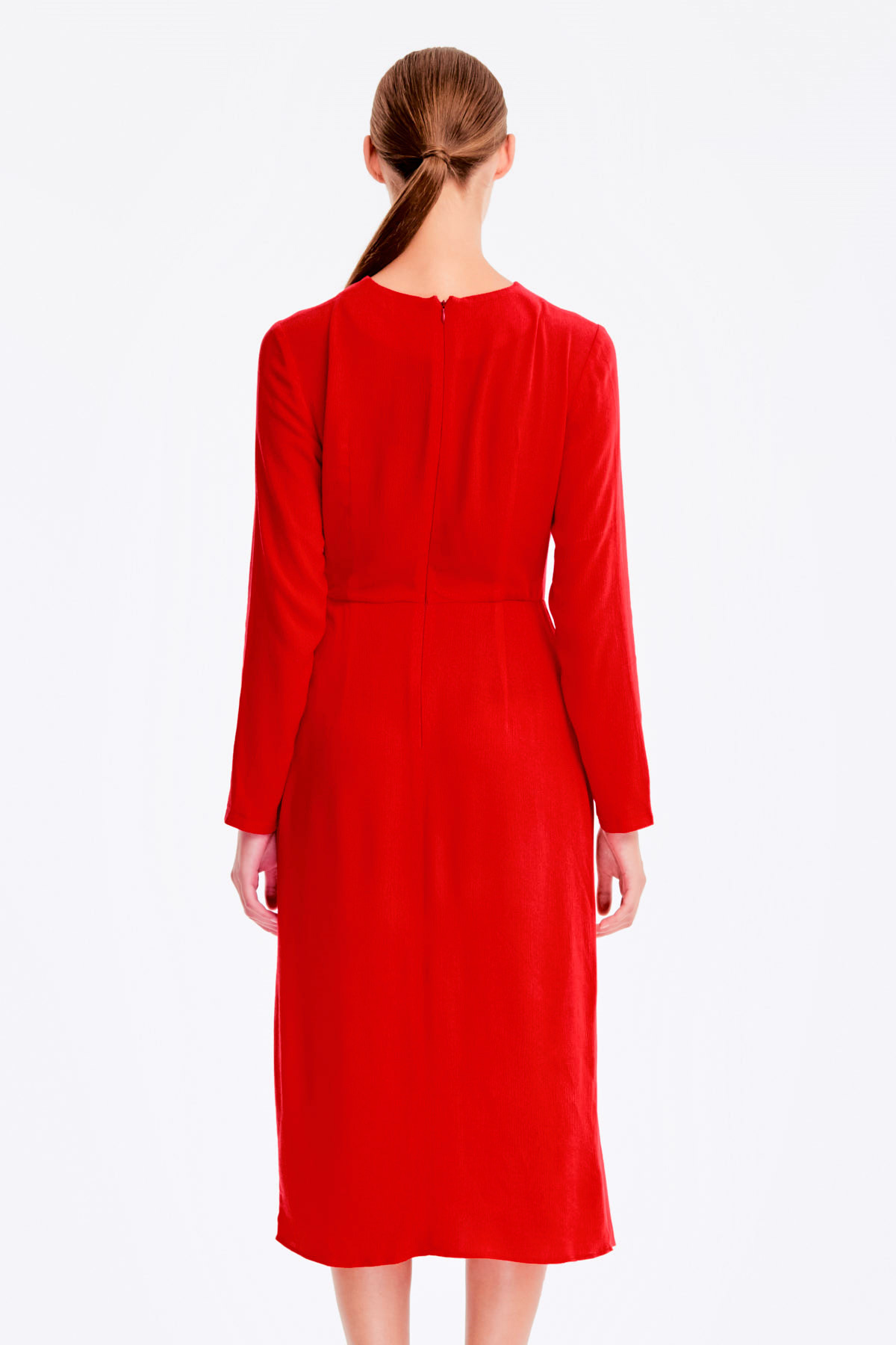 Midi red dress , photo 5