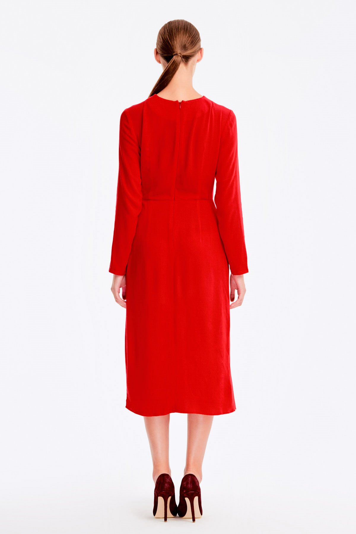 Midi red dress , photo 6