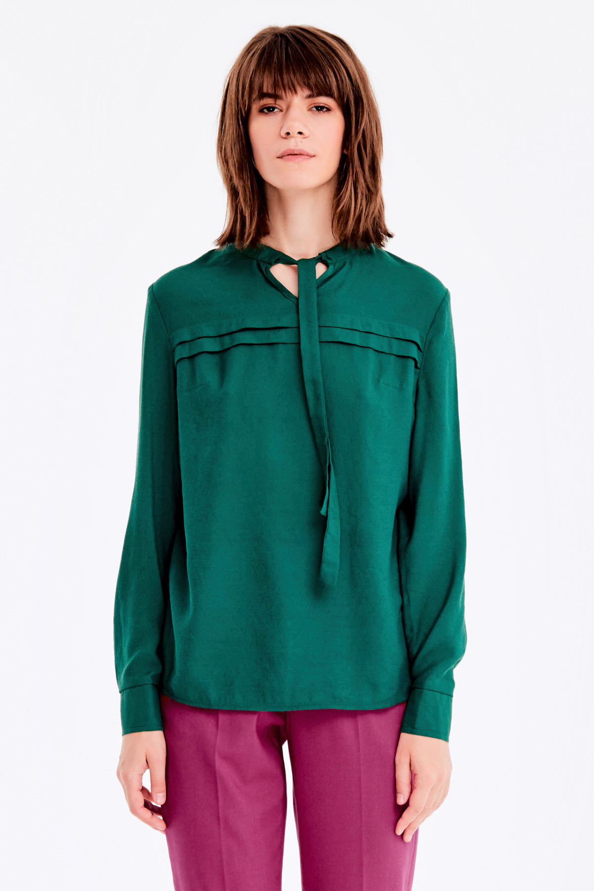Зелена блузка із зав’язками , фото 2