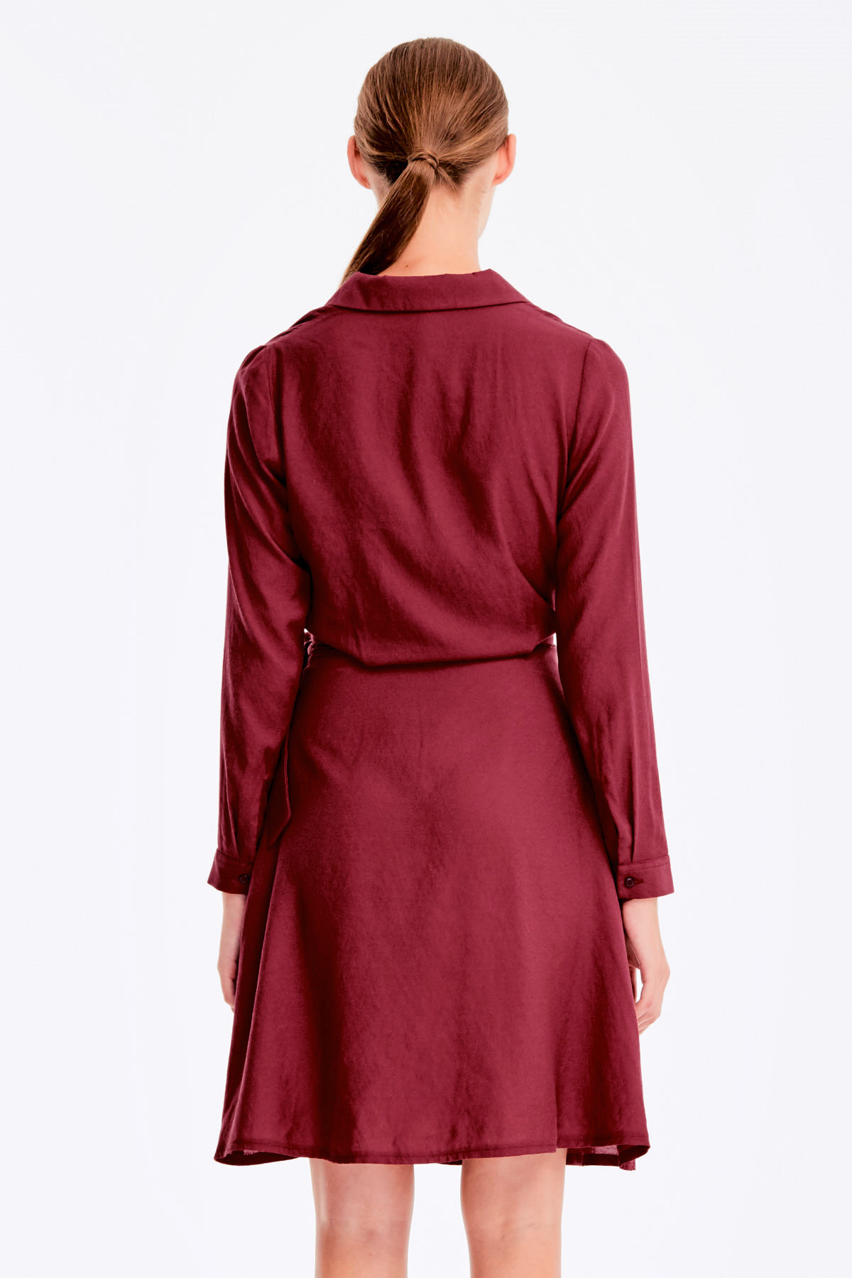 Wrap burgundy dress , photo 6