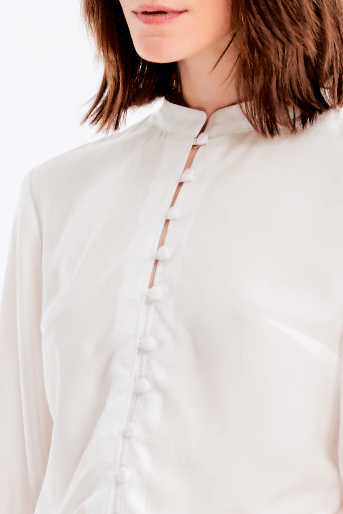 Milky shirt with buttons, photo 7