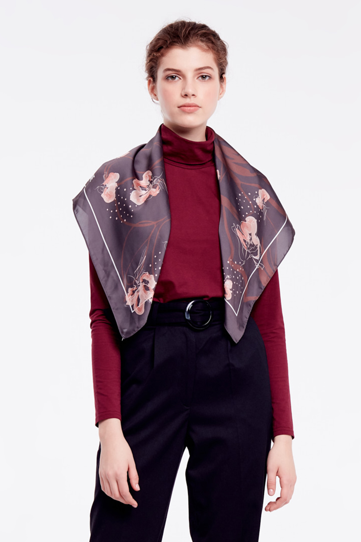 Black MustHave Kerchief "Flowers" , photo 4