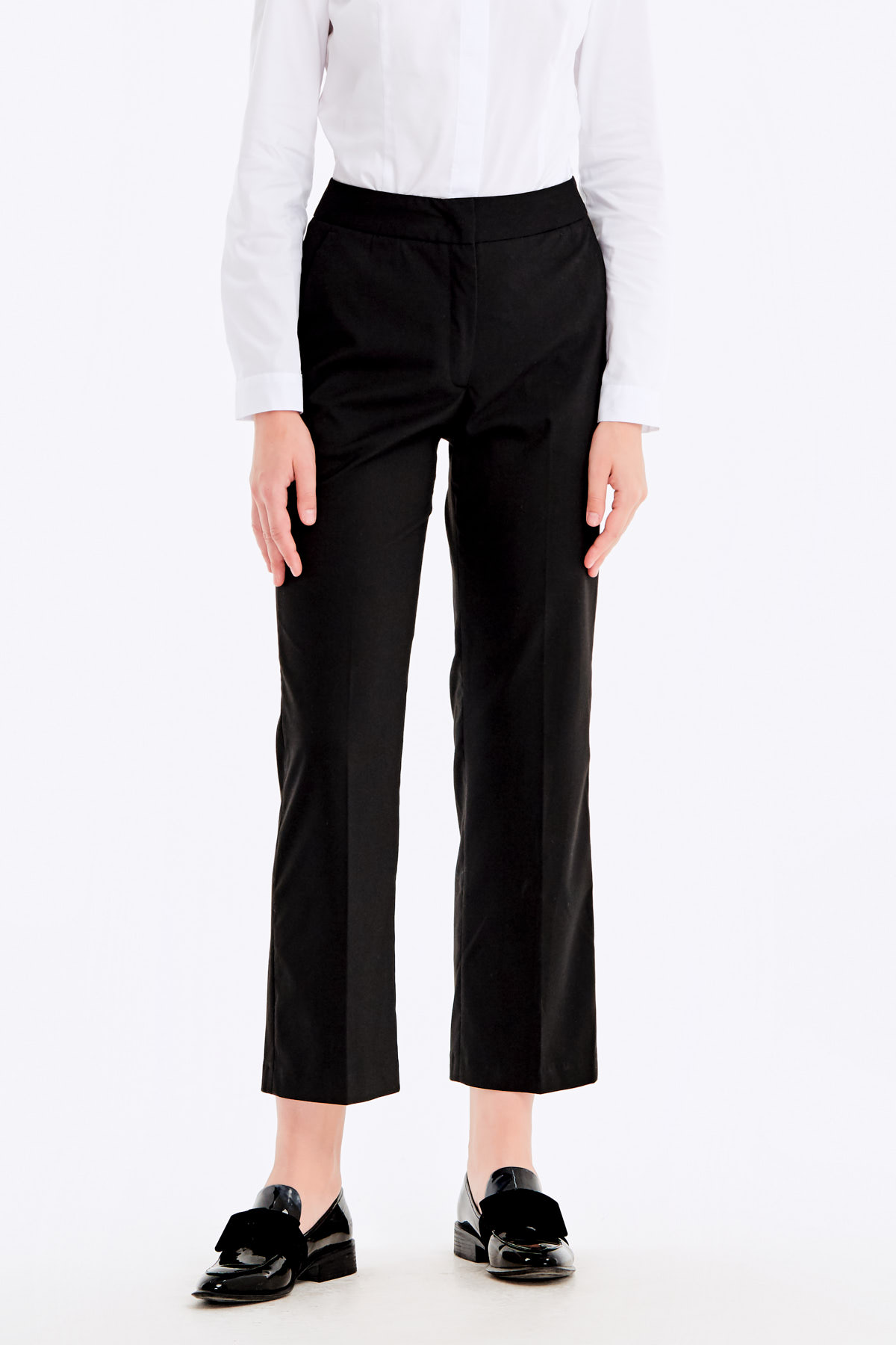 Black cropped trousers , photo 1