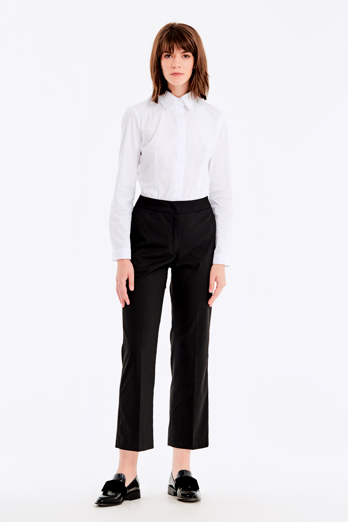 Black cropped trousers , photo 2
