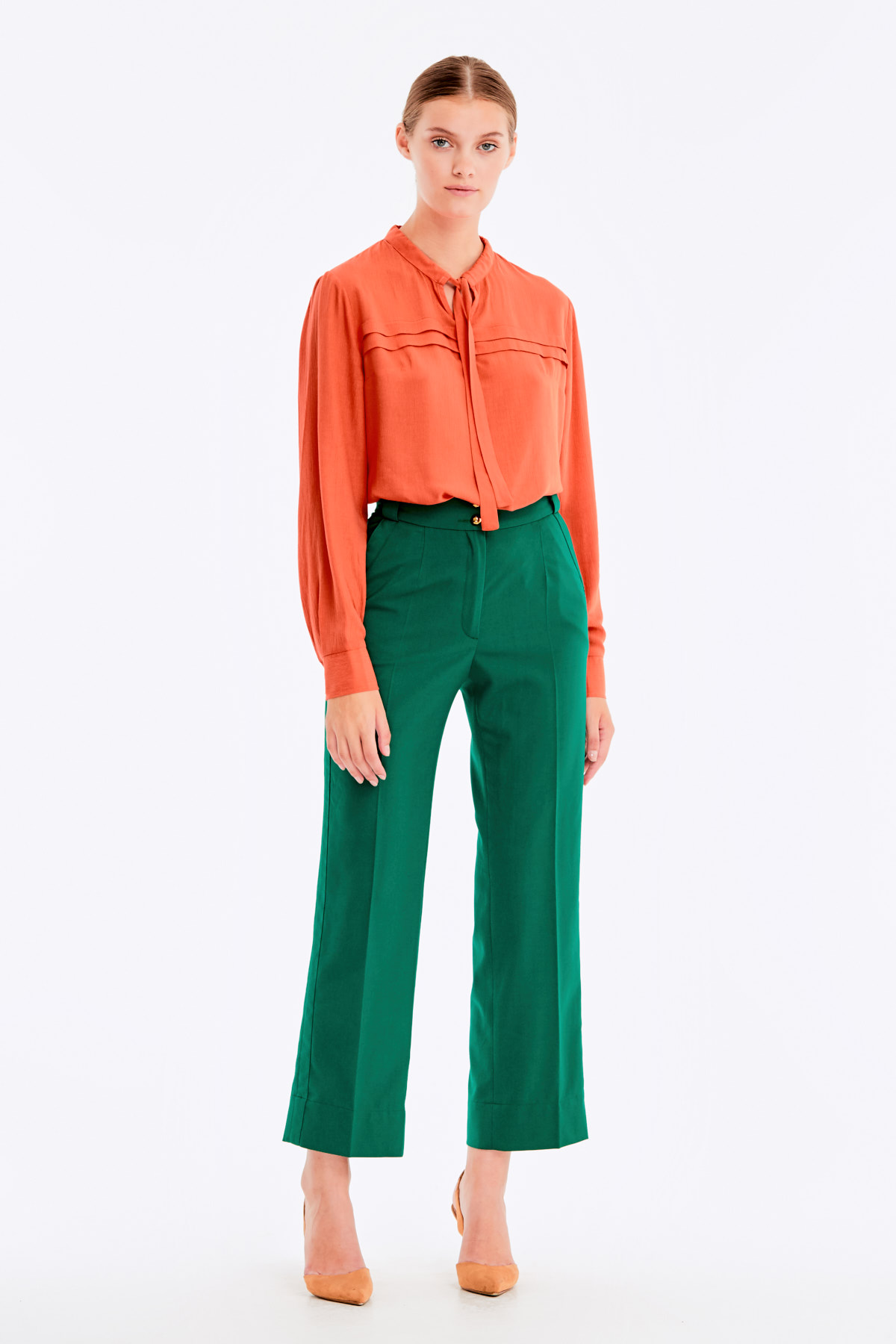 Green pants with trouserstripe, photo 2