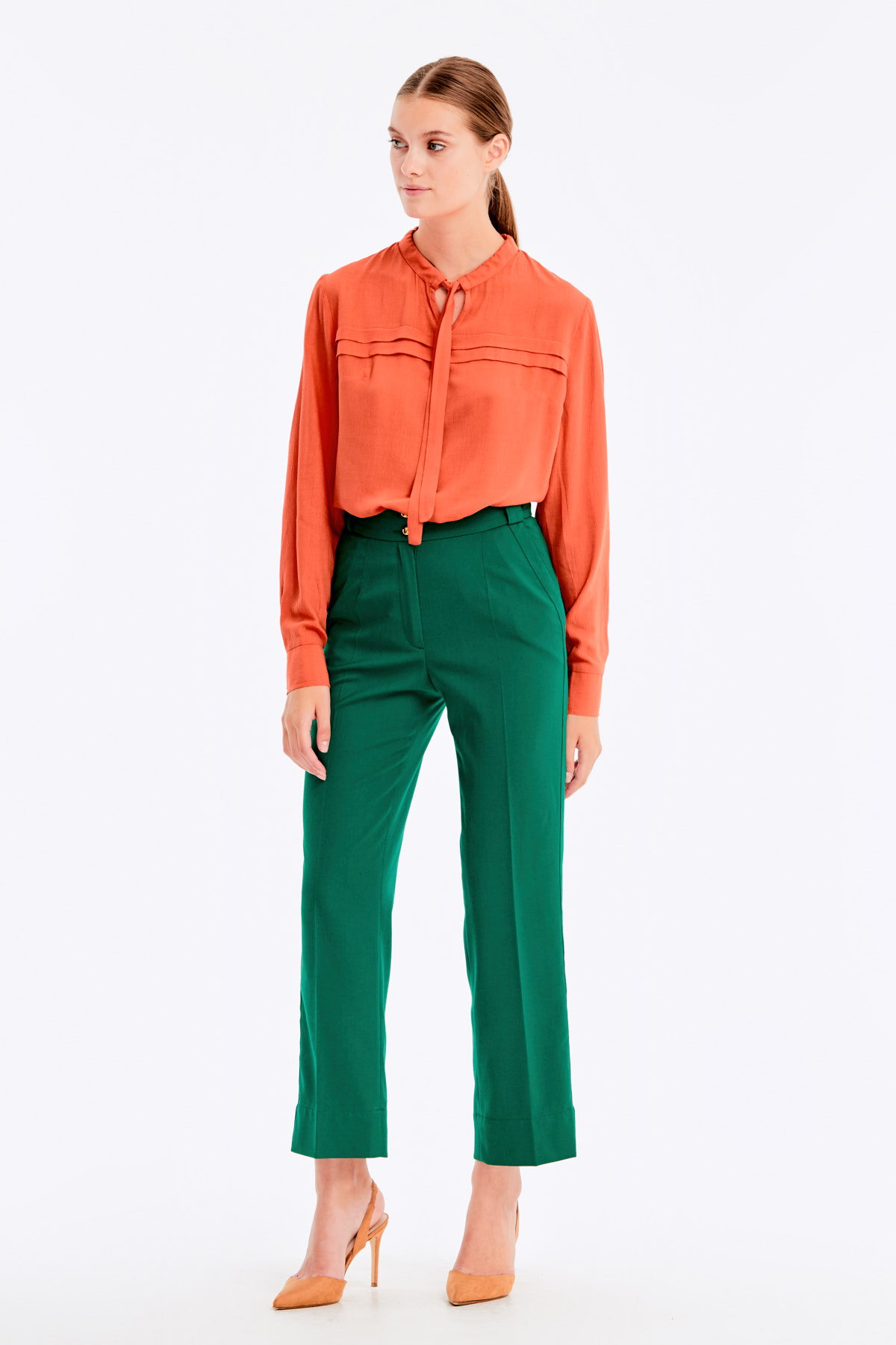 Green pants with trouserstripe, photo 3