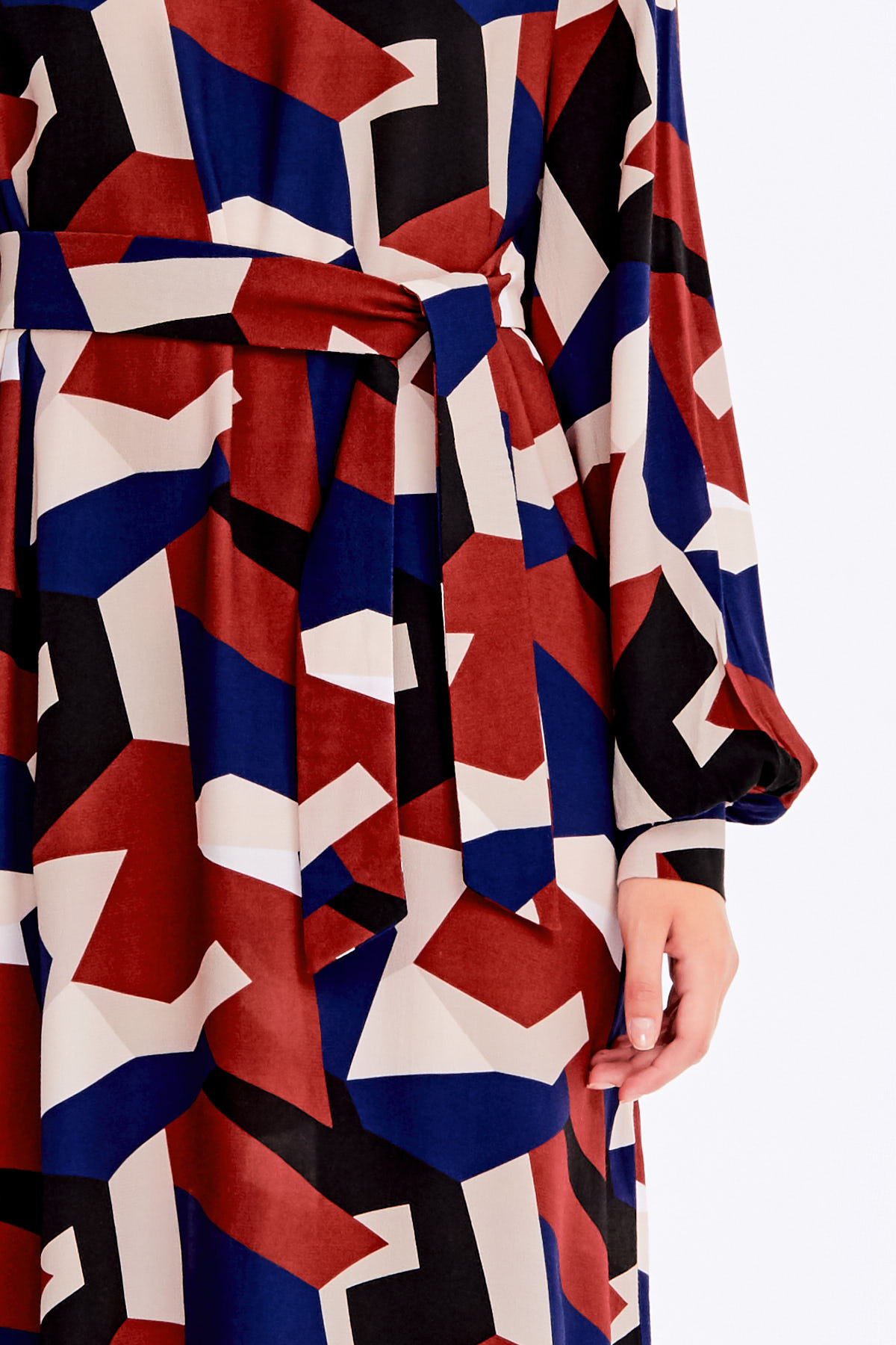 Free midi dress with variegated geometric print ¶¶, photo 3