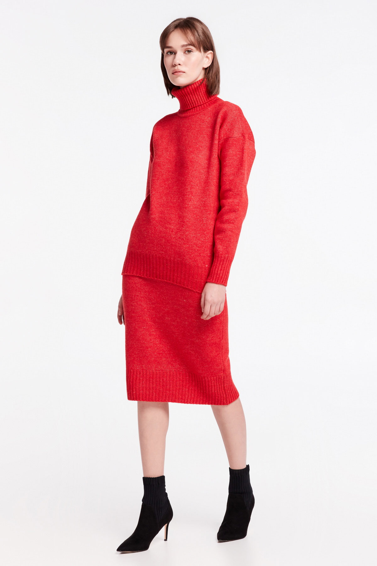 Red knit sweater, photo 3