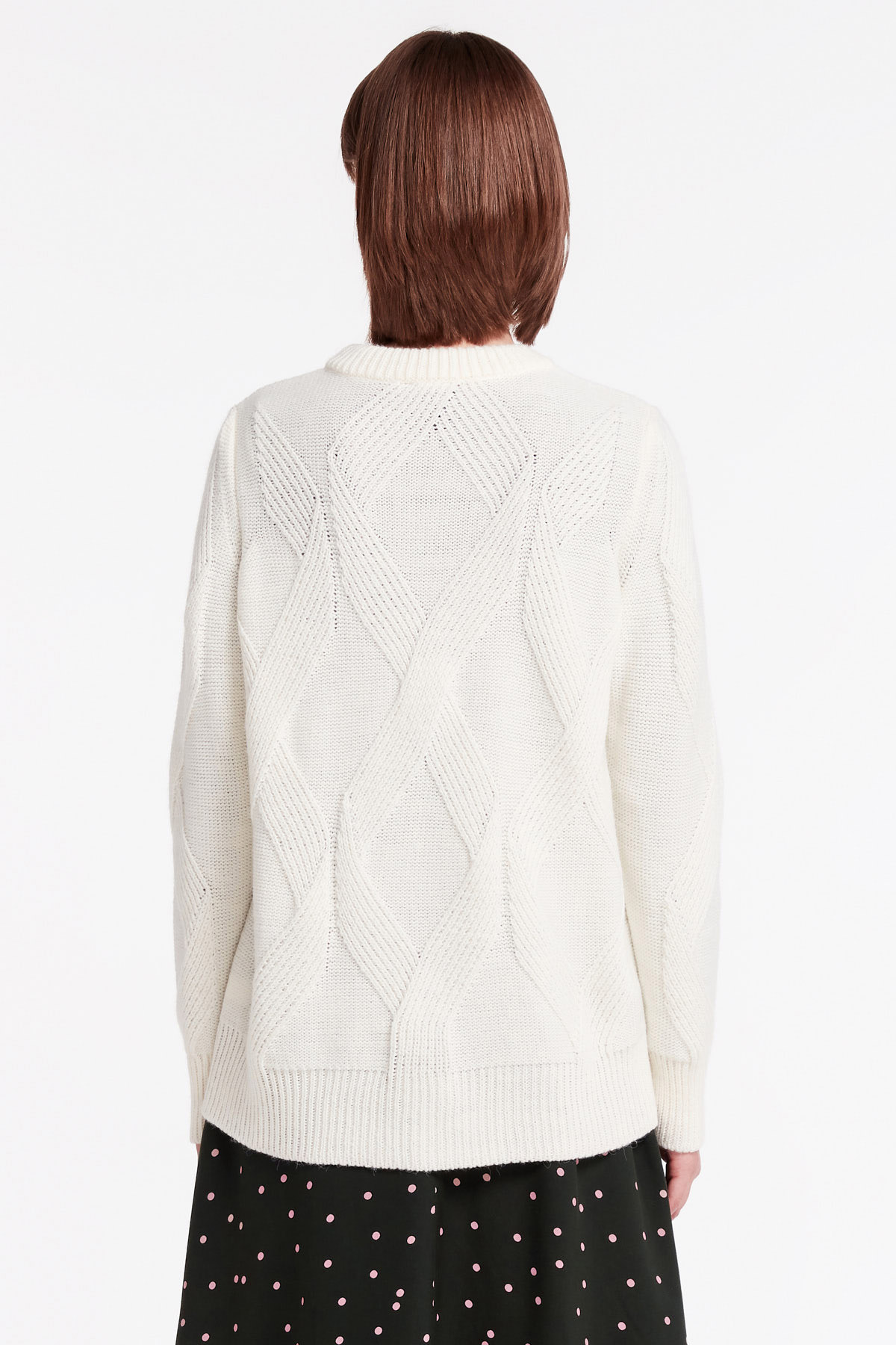 White free knit sweater, photo 4