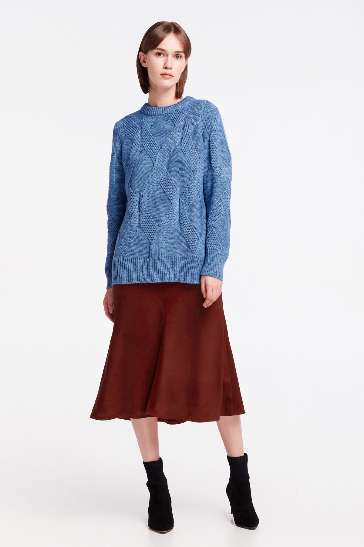 Blue free knit sweater, photo 2
