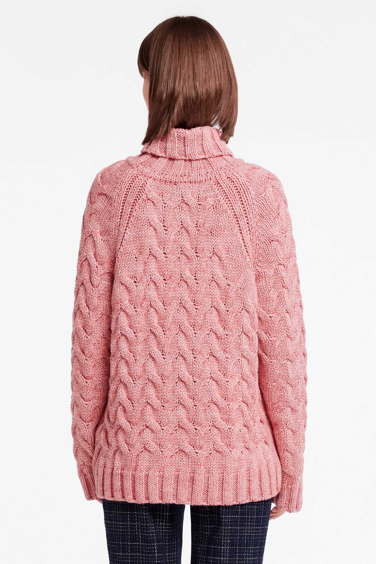 Рожевий в'язаний светр, фото 5