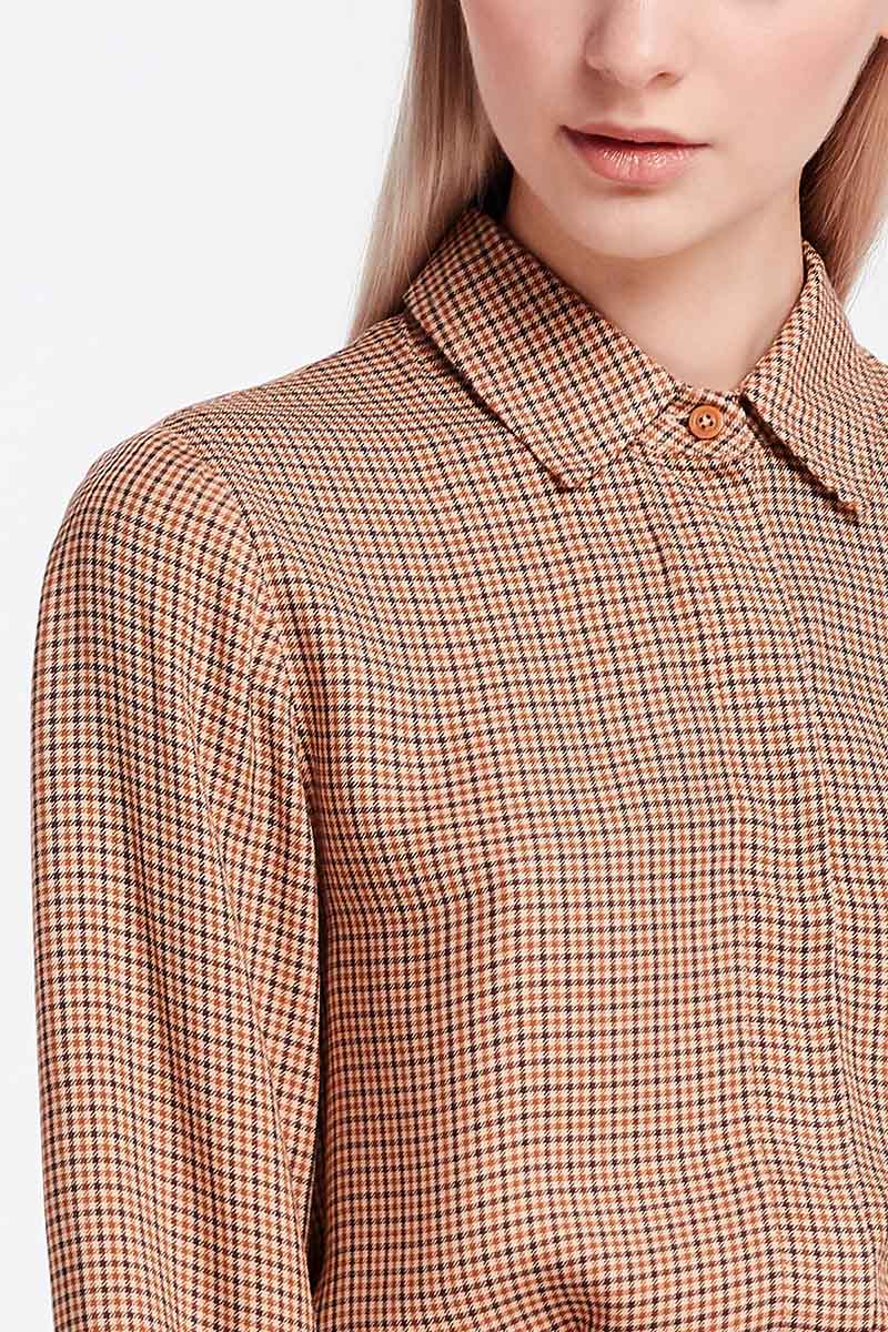 Beige-brown chequered shirt, photo 3