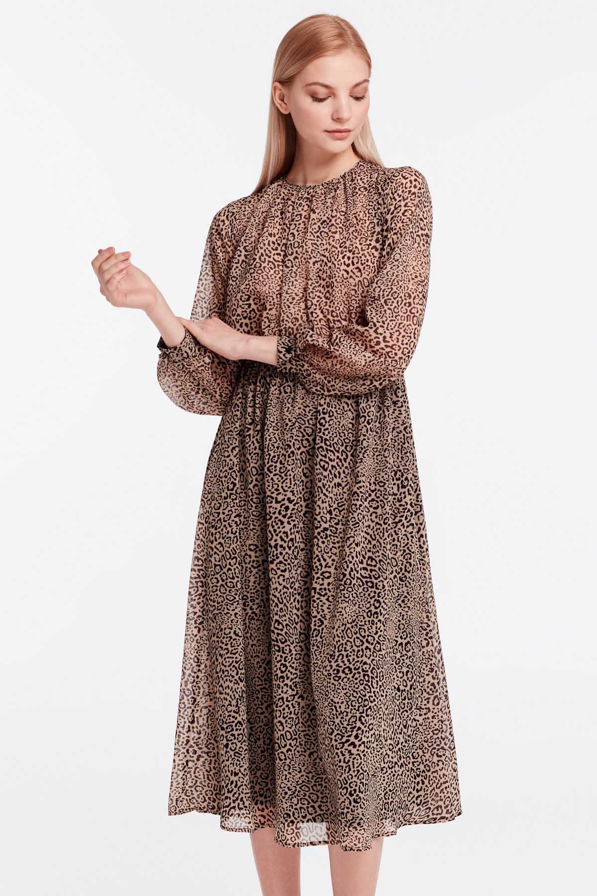 Midi dress with leopard print, photo 2