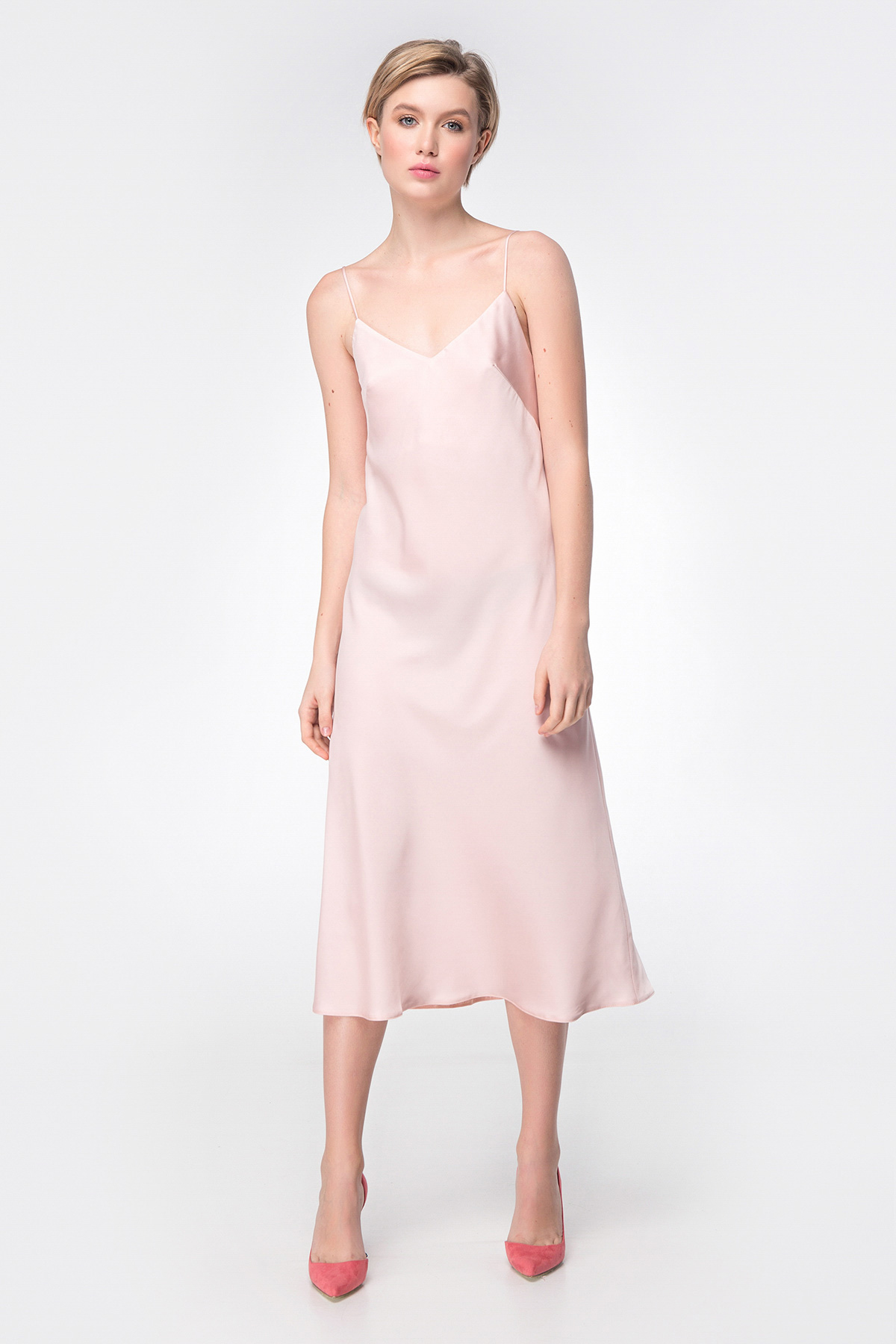Сукня-комбінація ніжно-рожевого кольору, фото 1