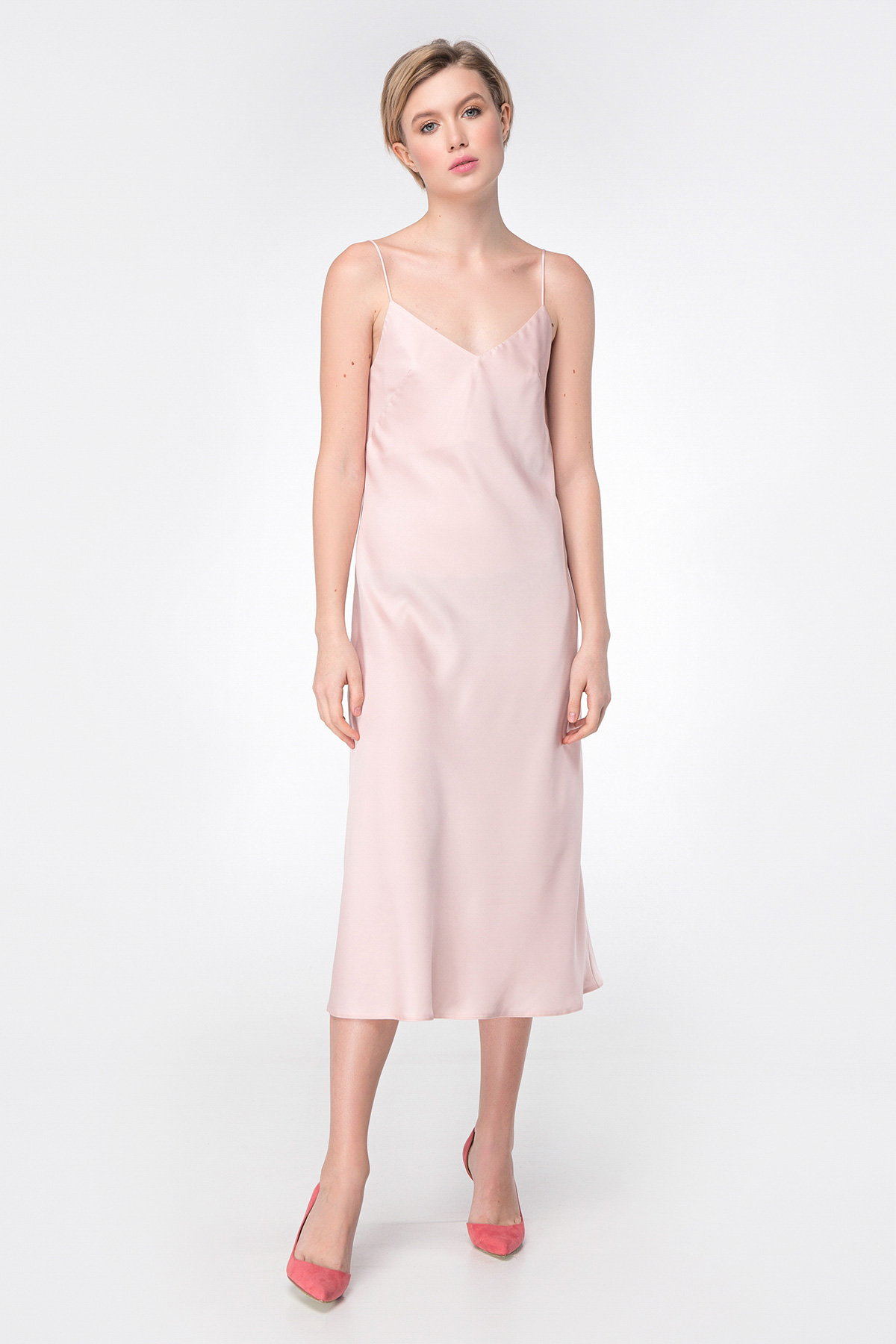 Сукня-комбінація ніжно-рожевого кольору, фото 2