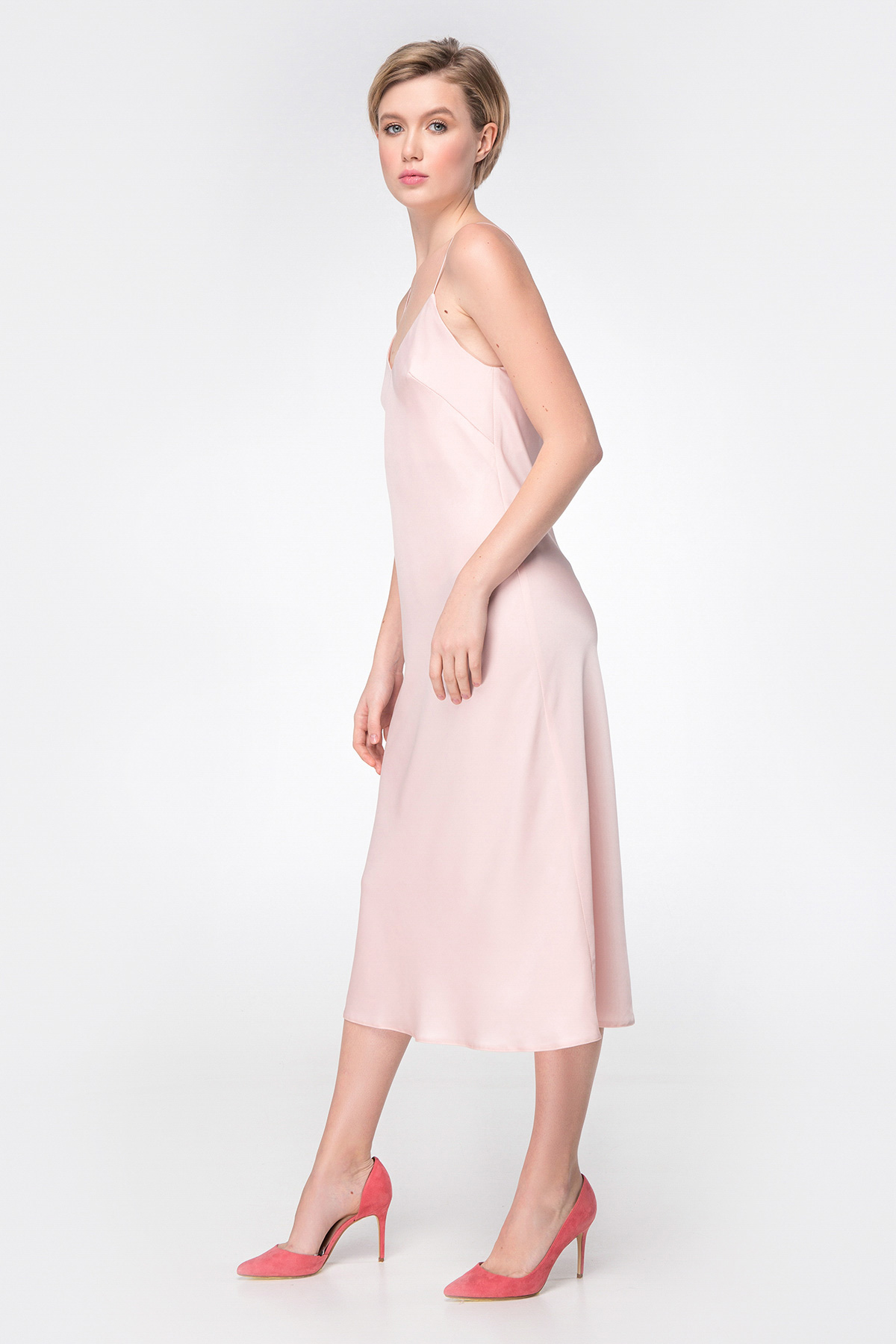 Сукня-комбінація ніжно-рожевого кольору, фото 4