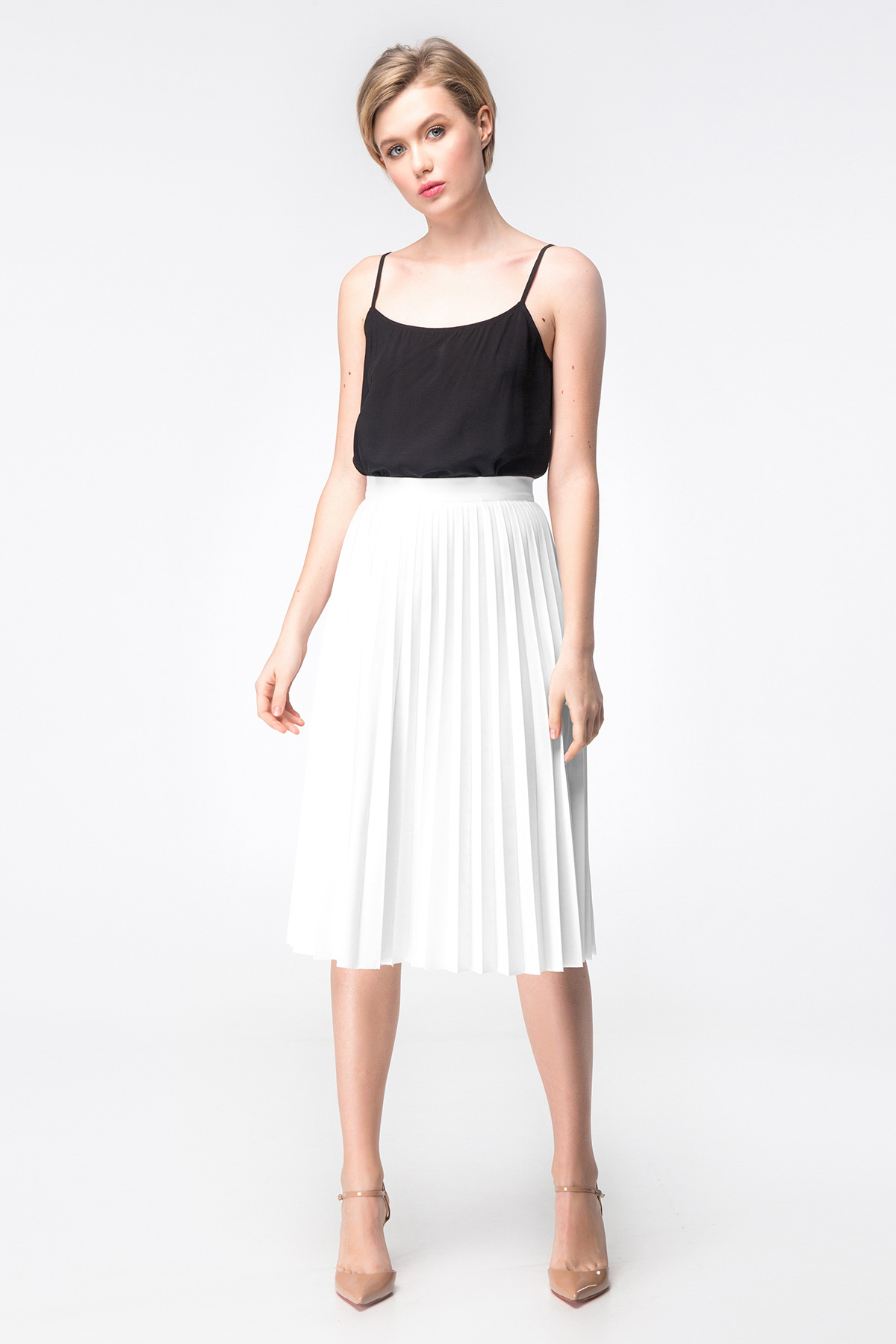 White pleated skirt, photo 2