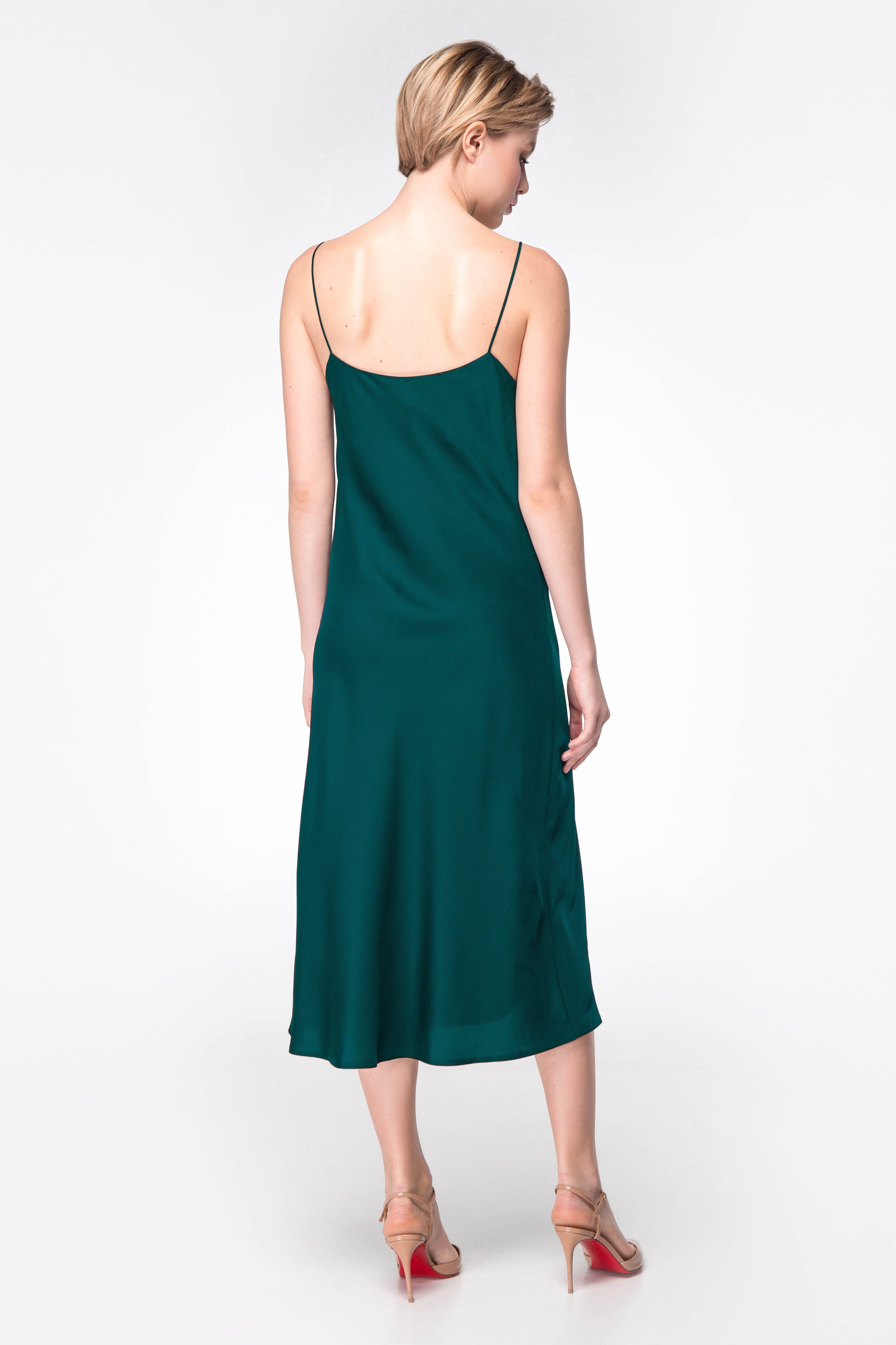 Сукня-комбінація смарагдового кольору, фото 4