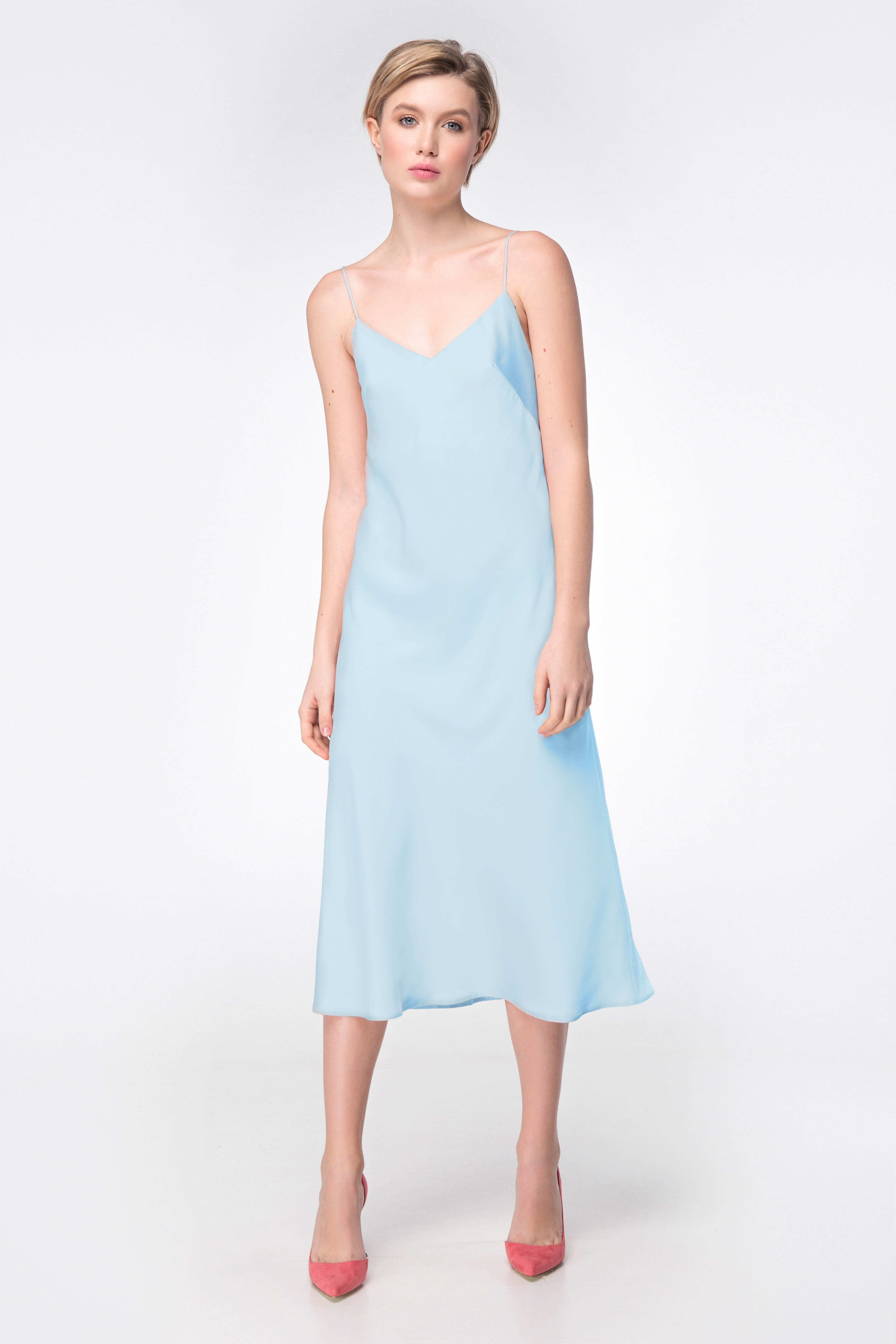 Сукня-комбінація блакитного кольору, фото 1