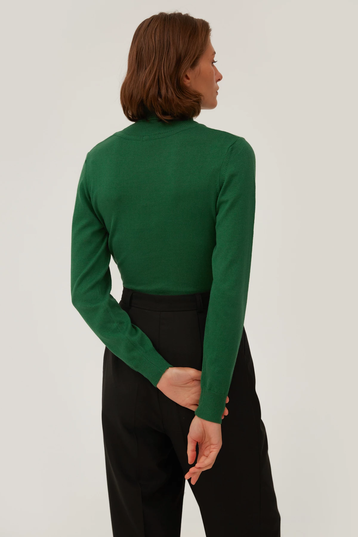 Green turtleneck with cotton, photo 4