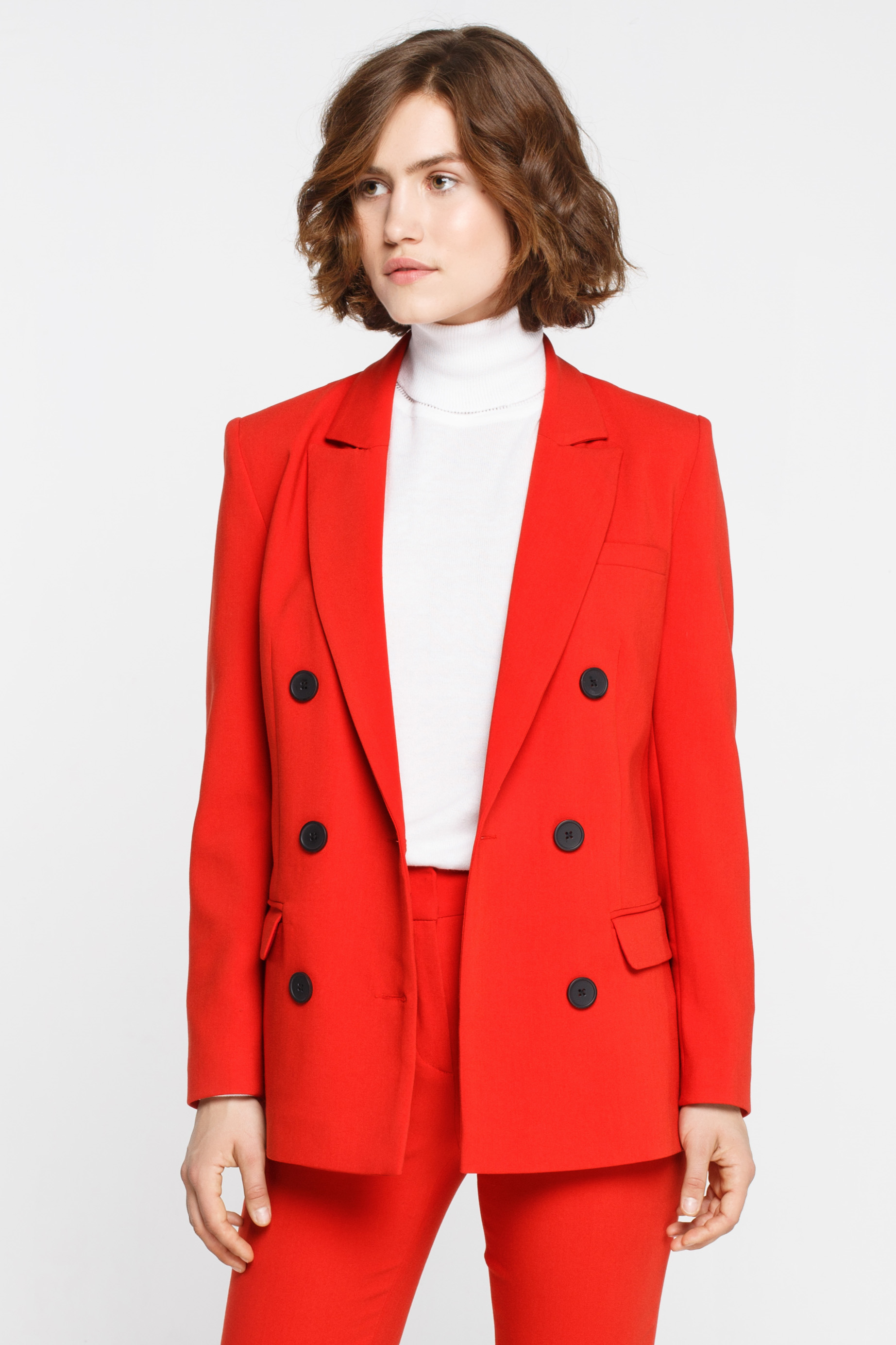 Red double breasted jacket, photo 1