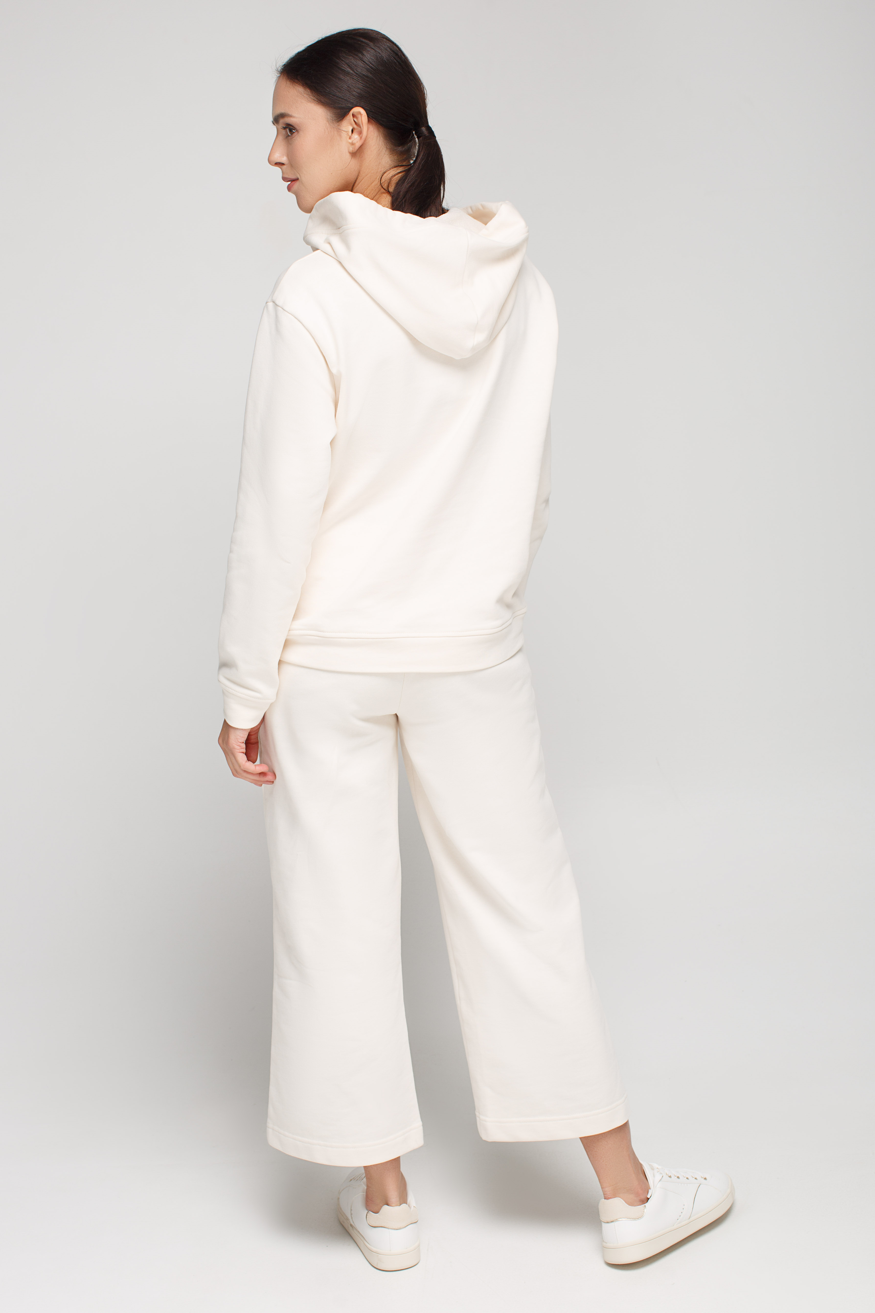 Milky white knit culottes with pockets , photo 3