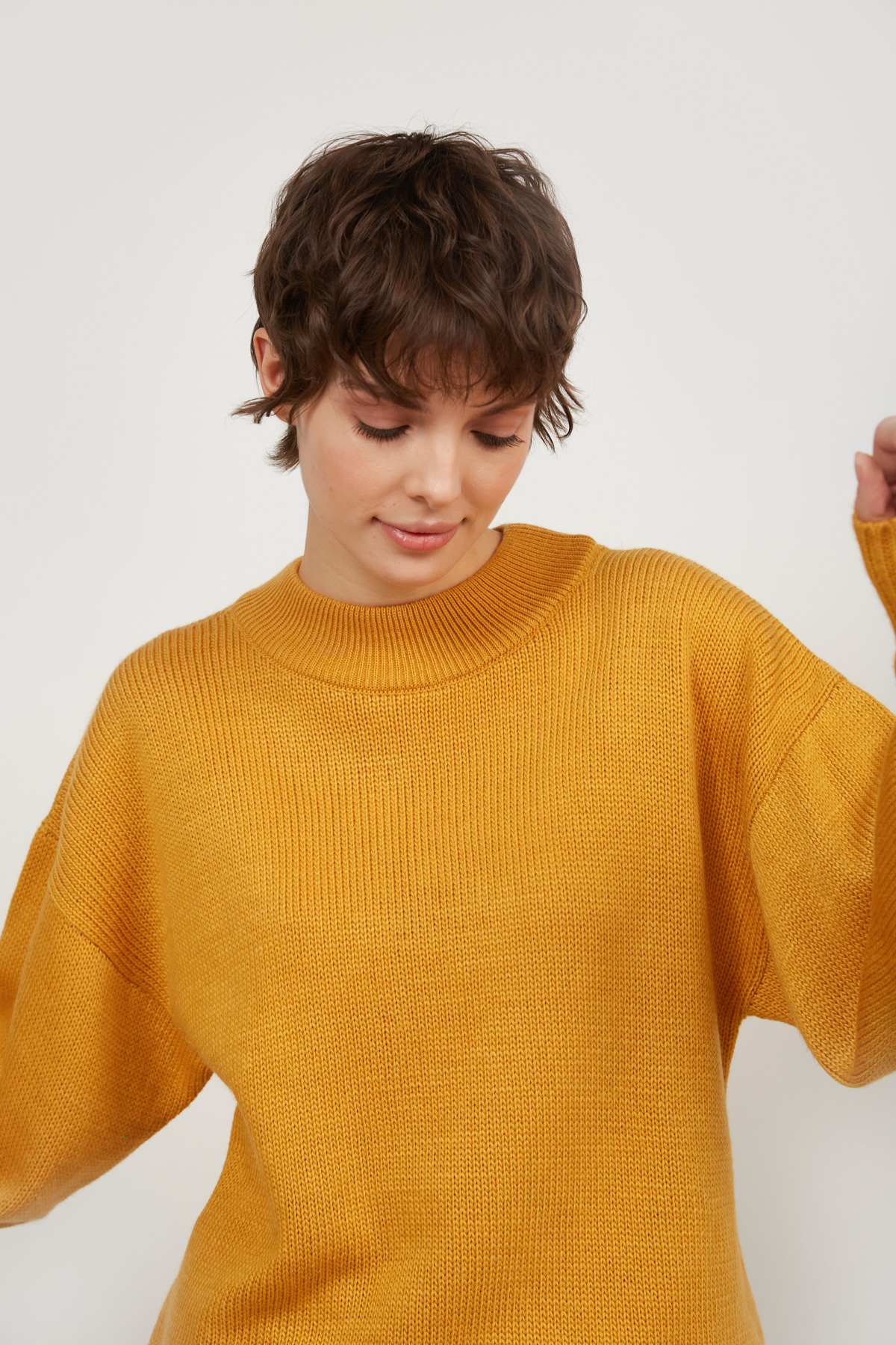 Жовтий в'язаний светр, фото 4